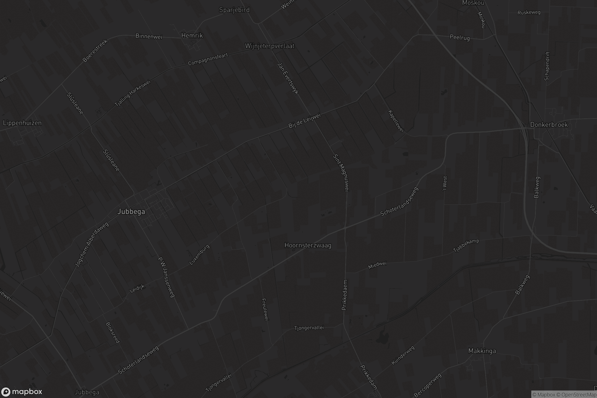 Kaart van Hoornsterzwaag