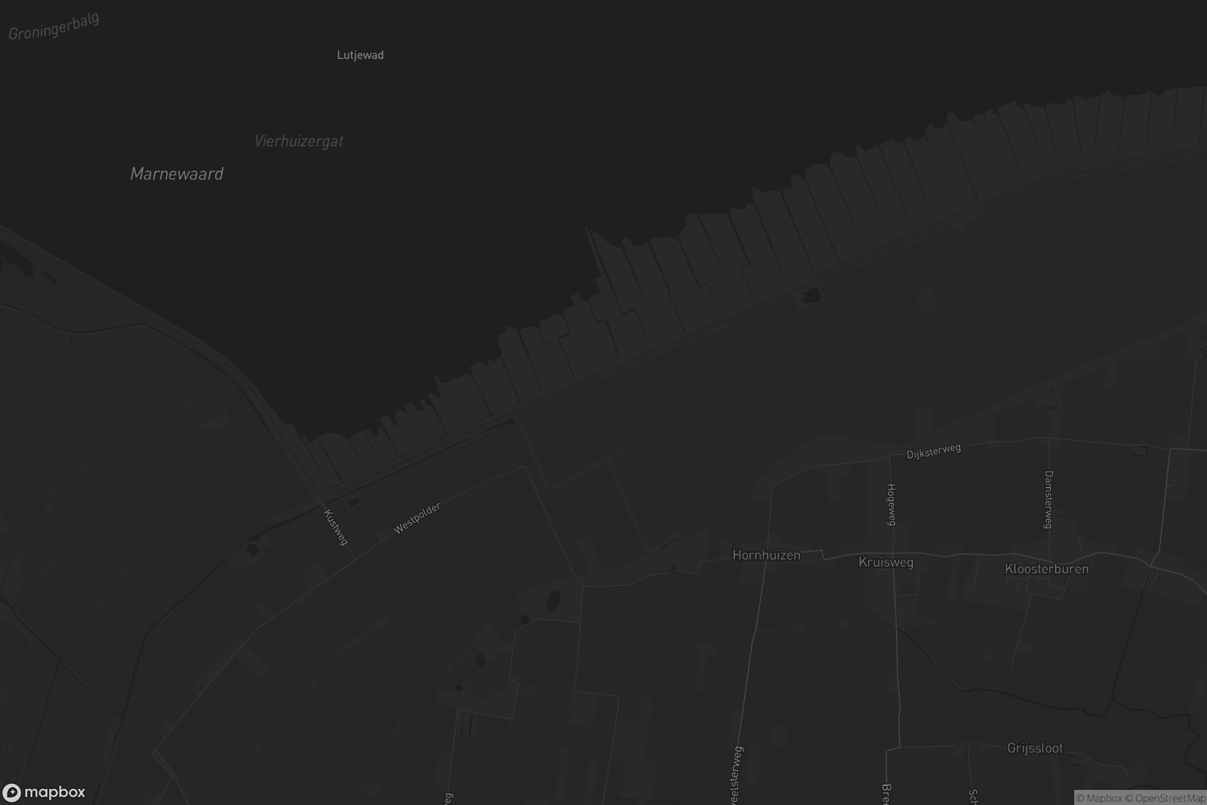 Kaart van Hornhuizen