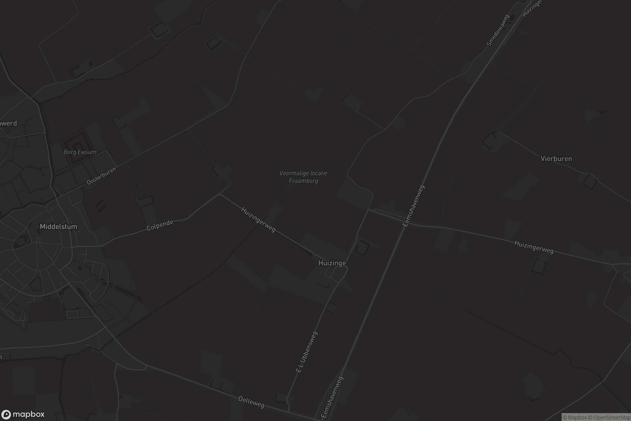 Kaart van Huizinge