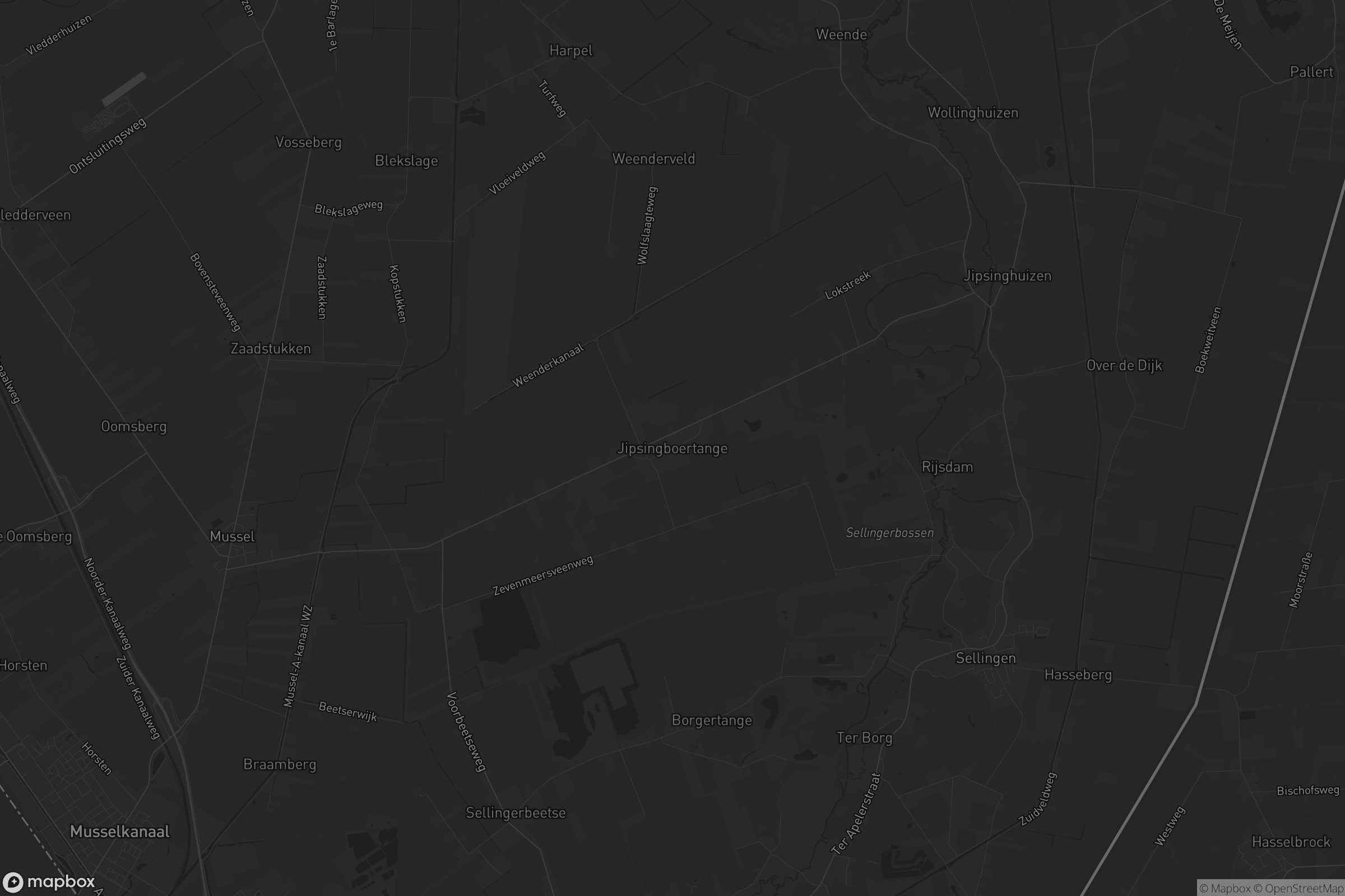 Kaart van Jipsingboertange