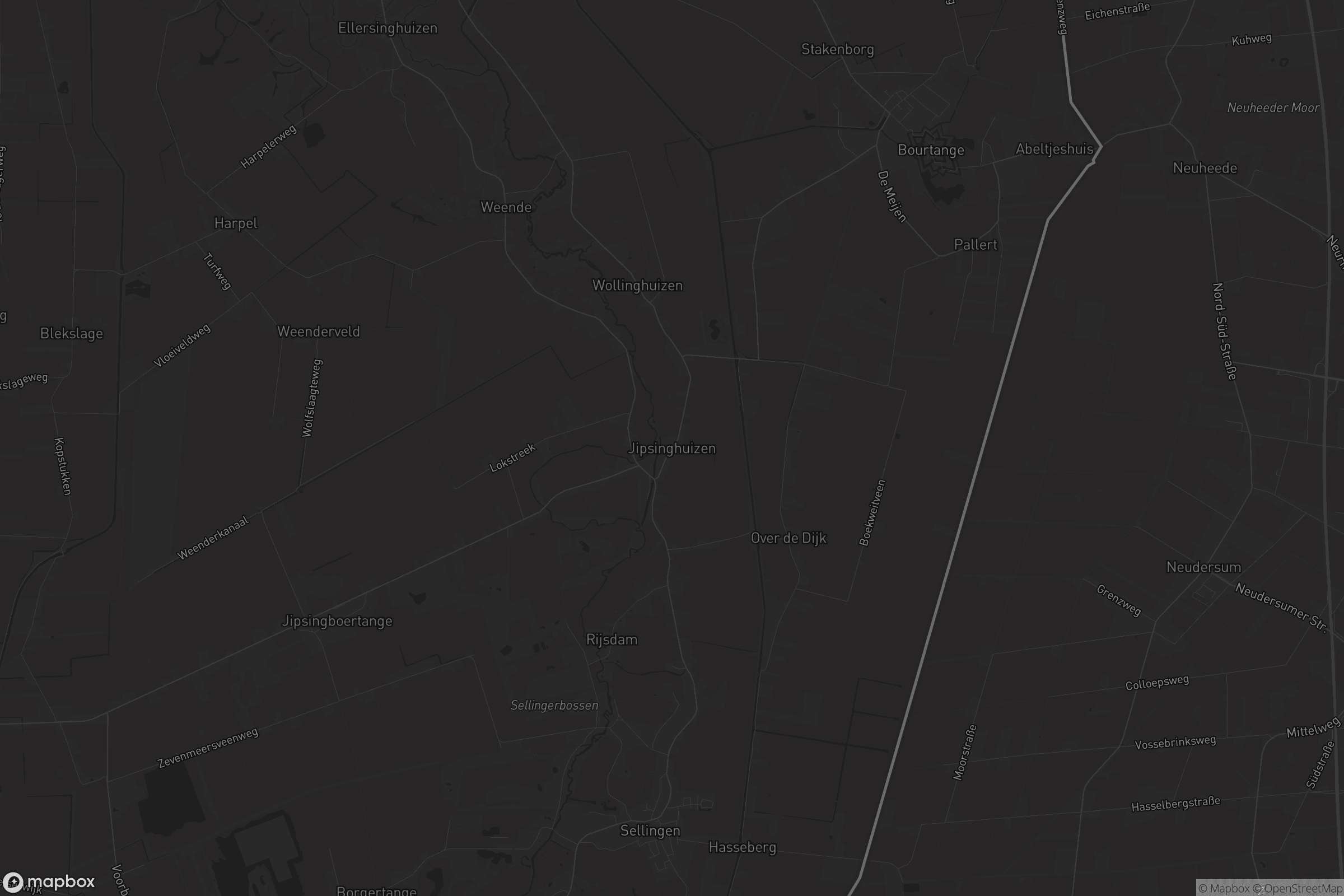 Kaart van Jipsinghuizen