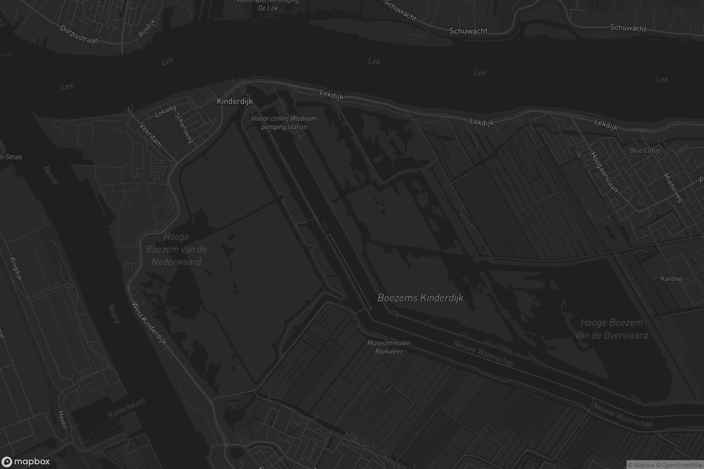 Kaart van Kinderdijk