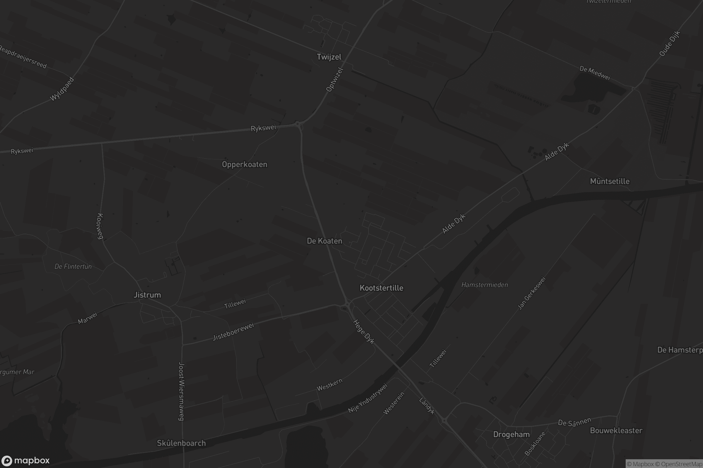 Kaart van Kootstertille