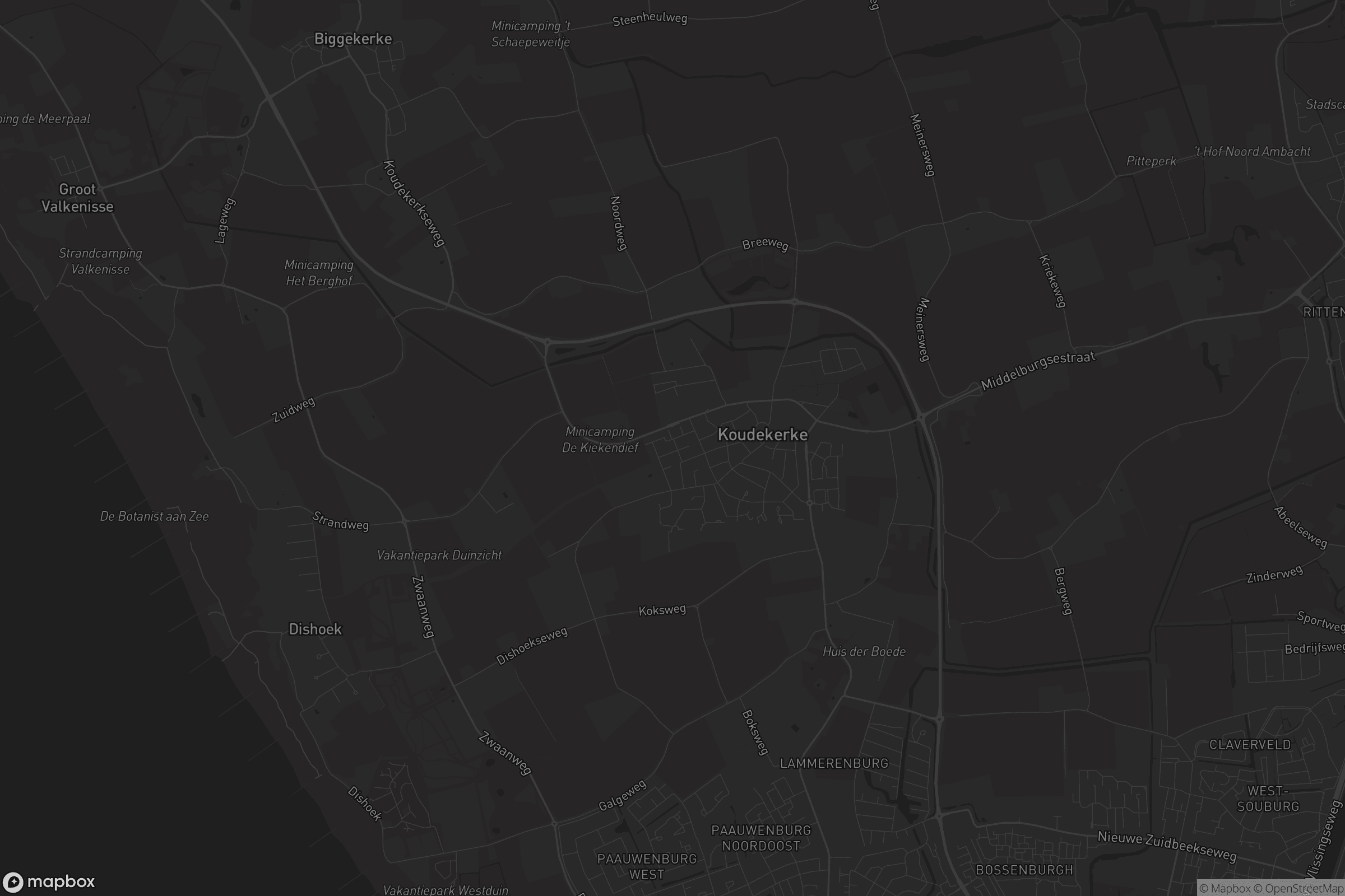 Kaart van Koudekerke