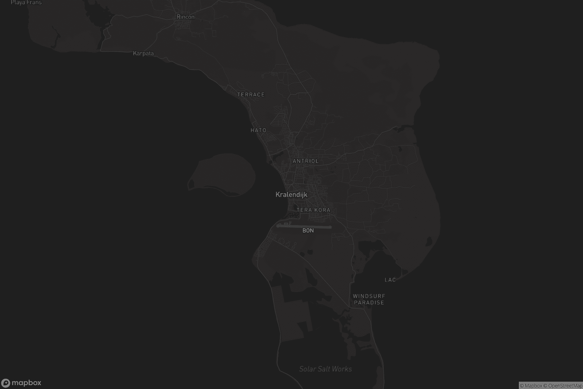 Kaart van Kralendijk