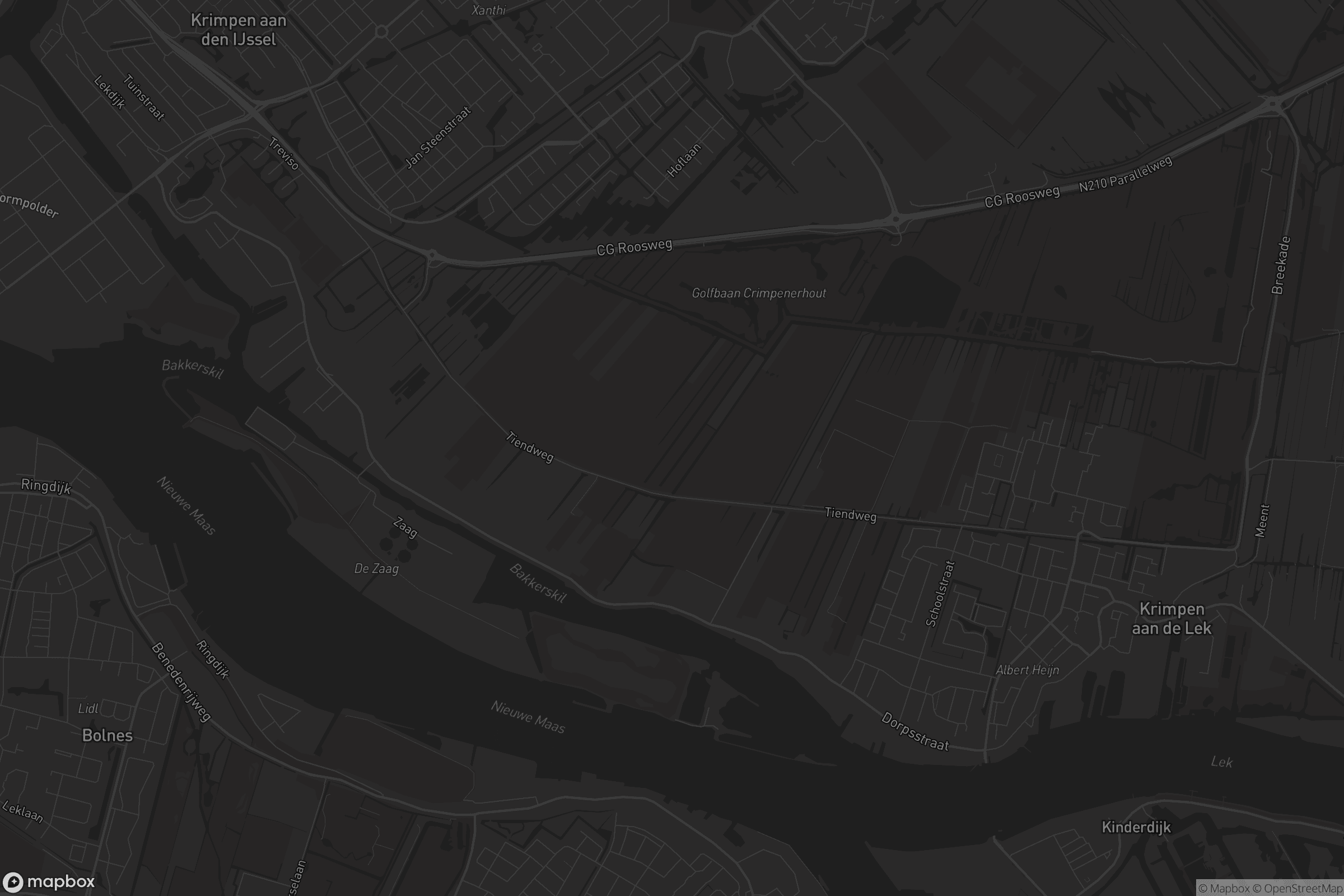 Kaart van Krimpen aan de Lek