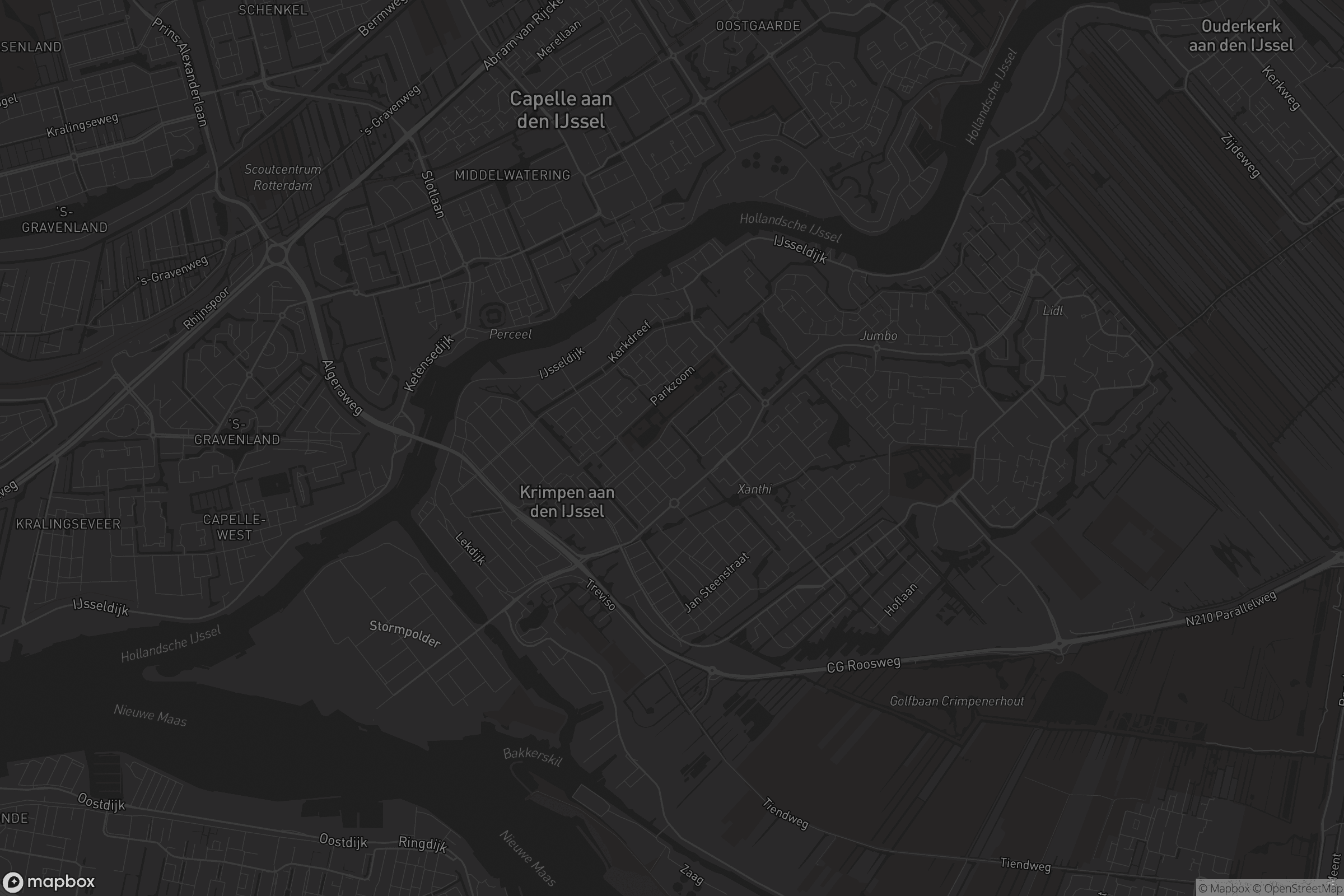 Kaart van Krimpen aan den IJssel