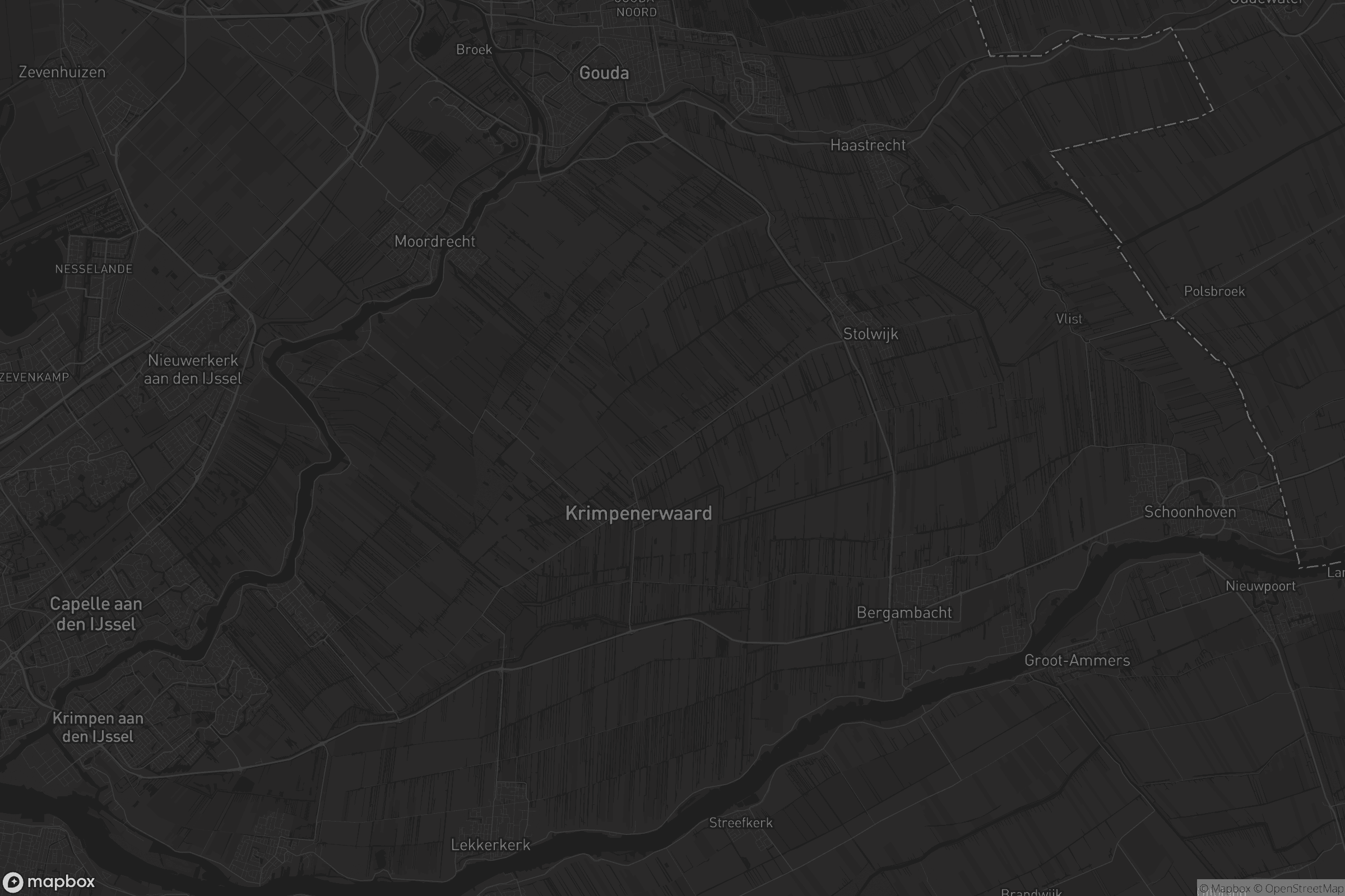 Kaart van Krimpenerwaard