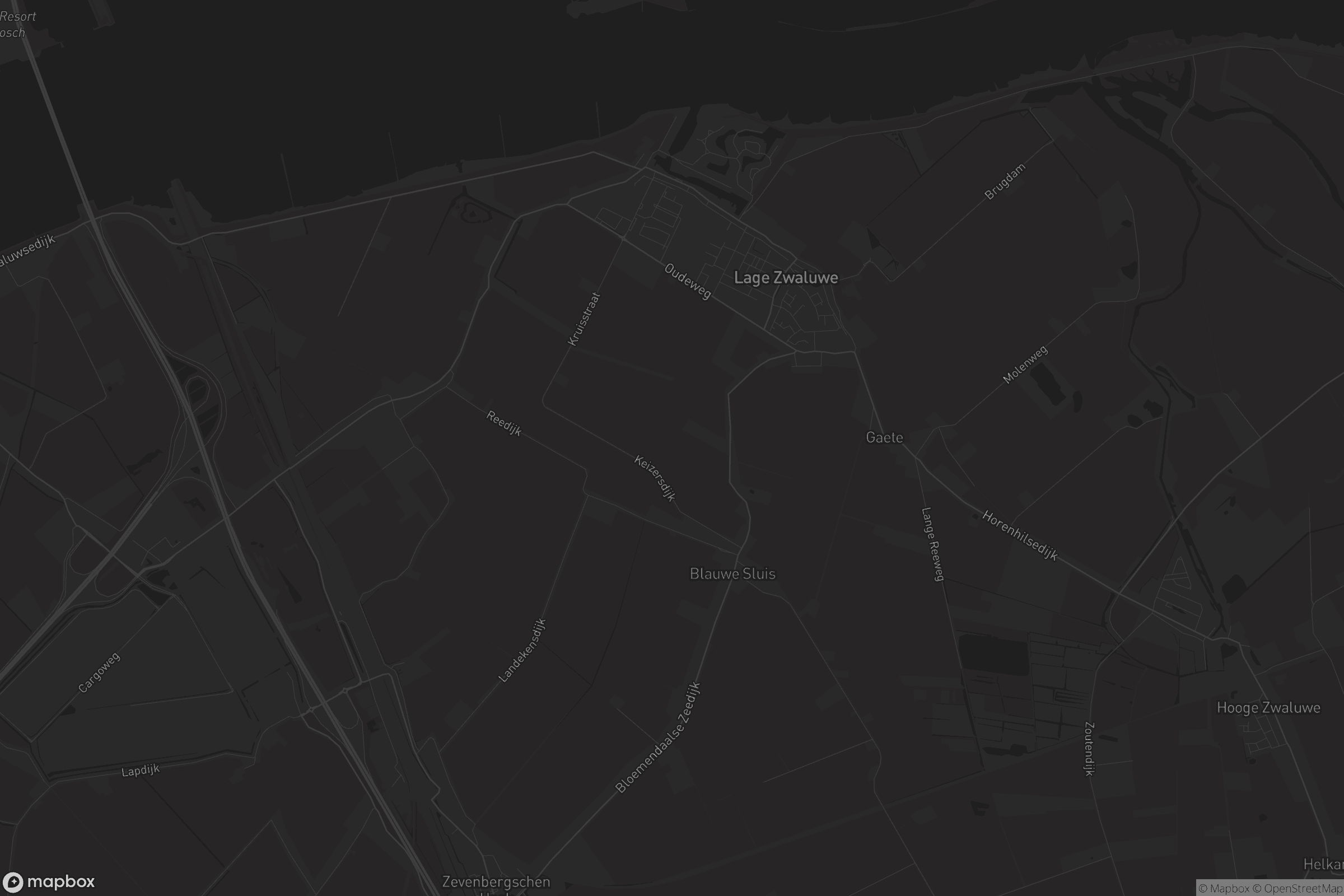 Kaart van Lage Zwaluwe