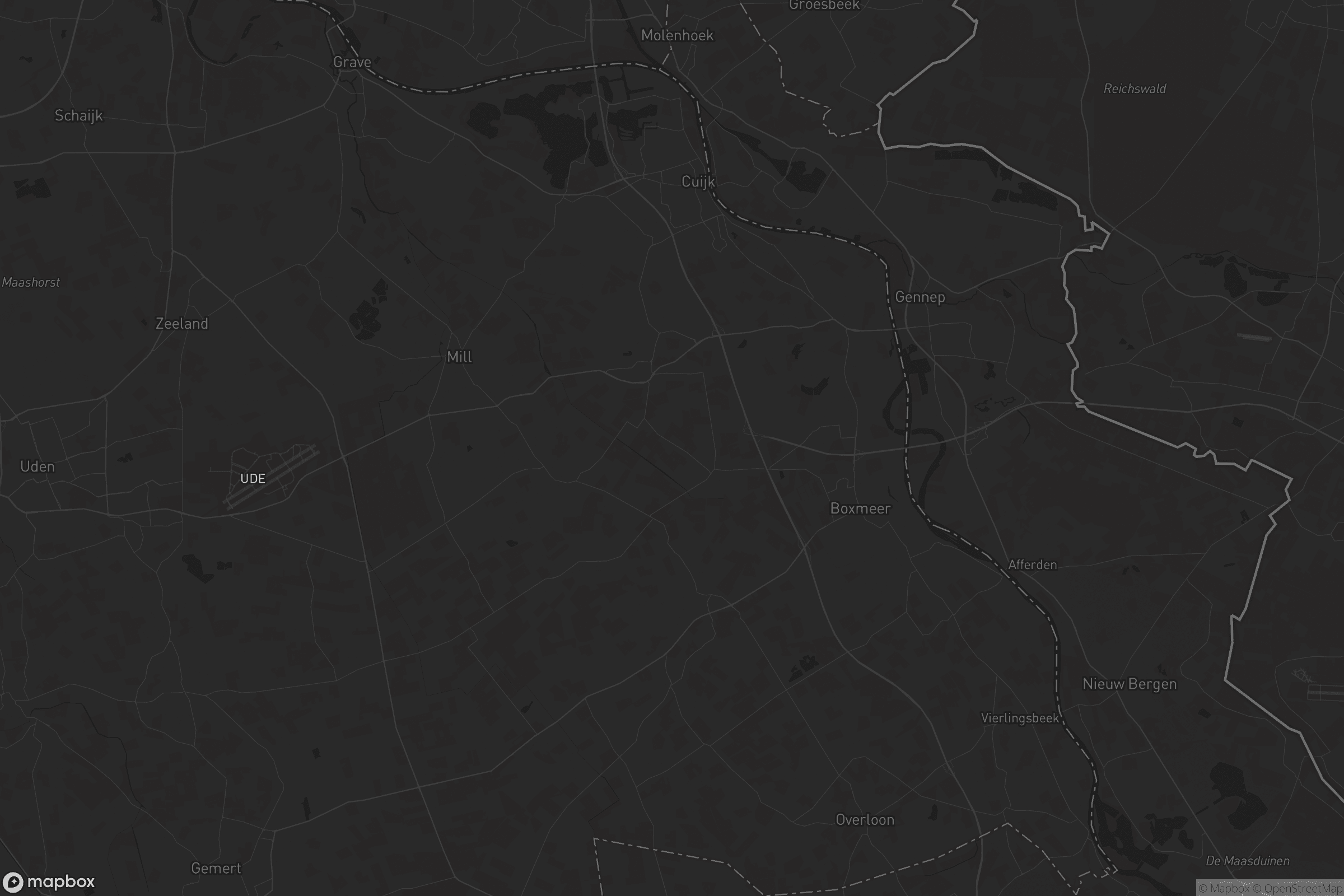 Kaart van Land van Cuijk