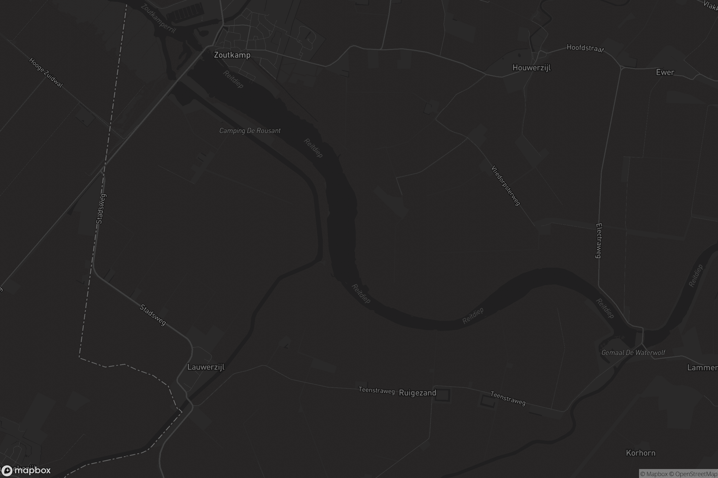 Kaart van Lauwerzijl