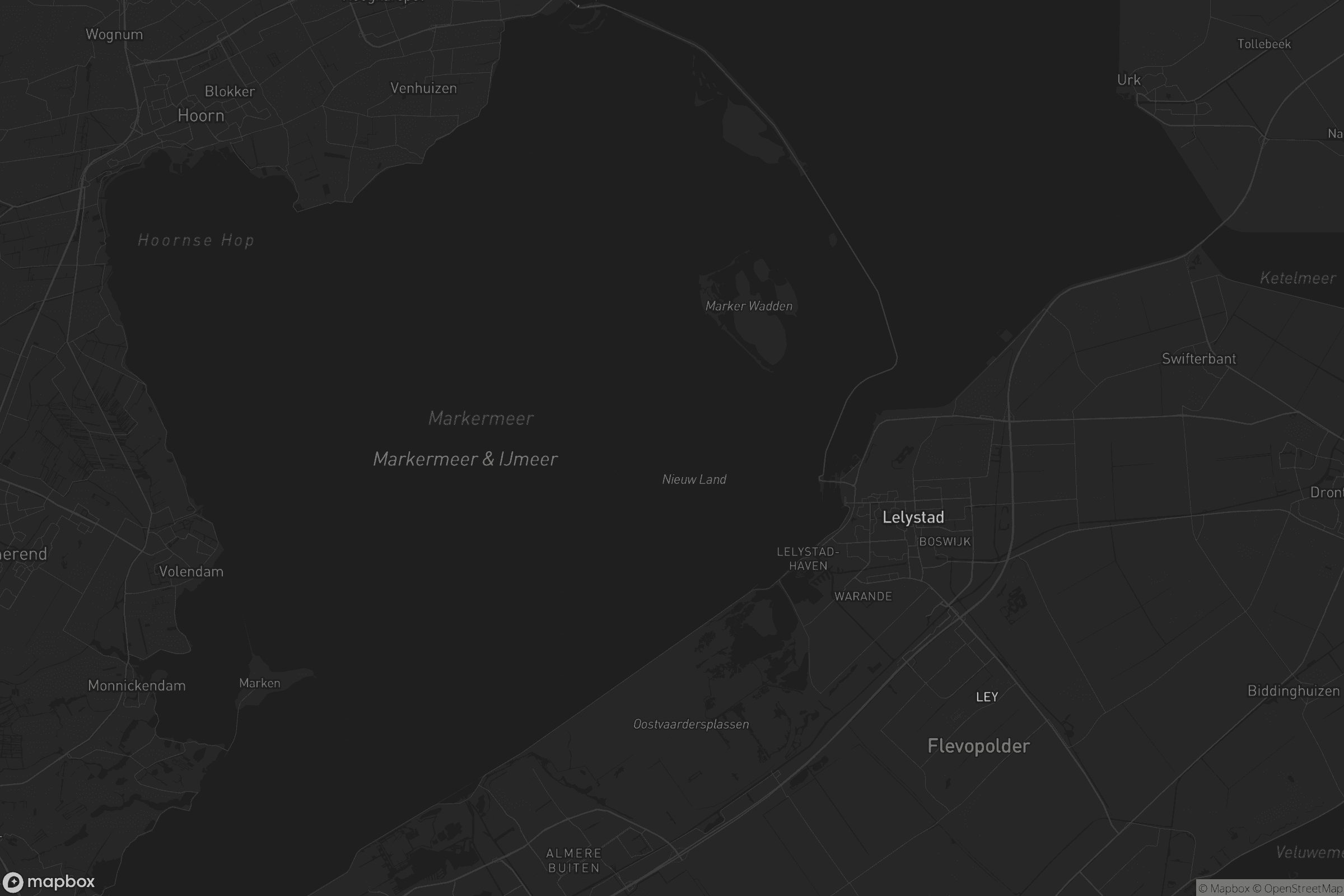 Kaart van Lelystad