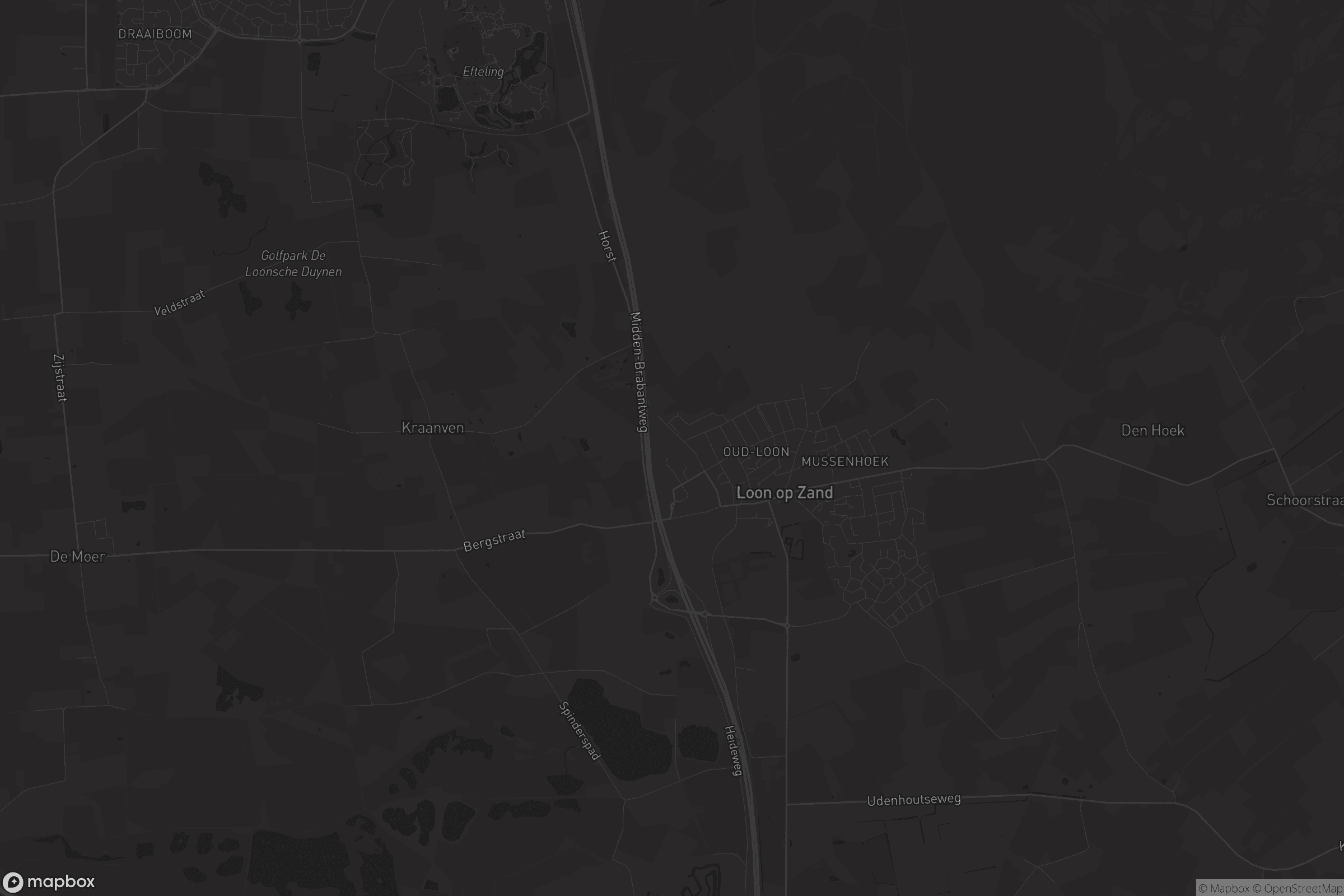 Kaart van Loon op Zand