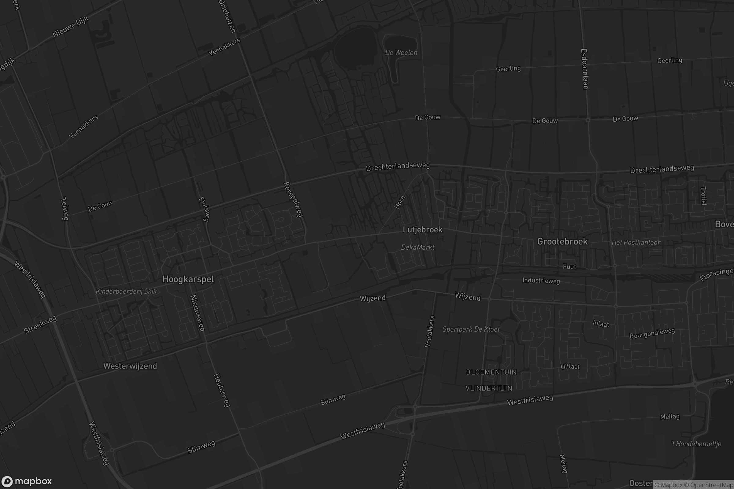 Kaart van Lutjebroek