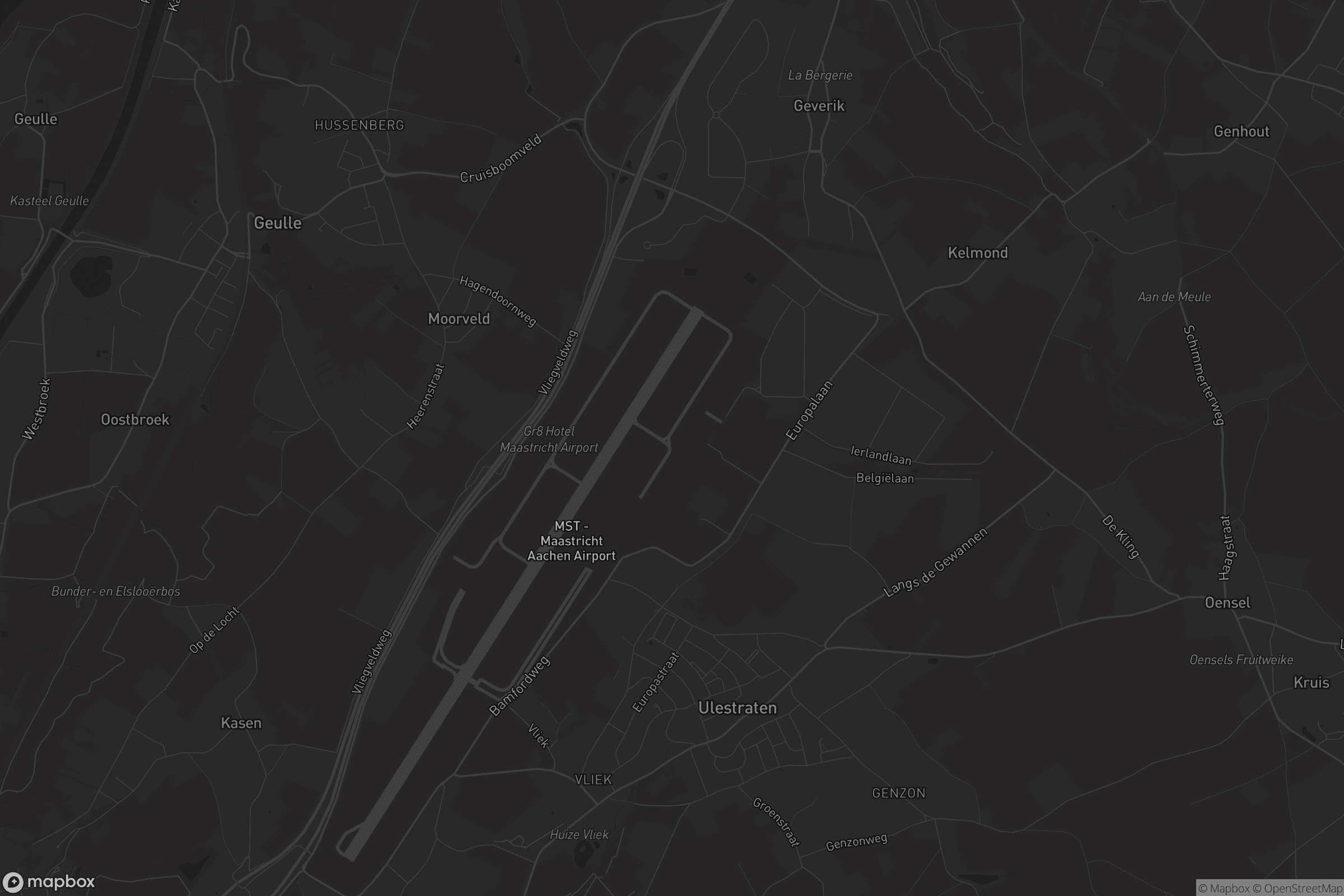 Kaart van Maastricht-Airport