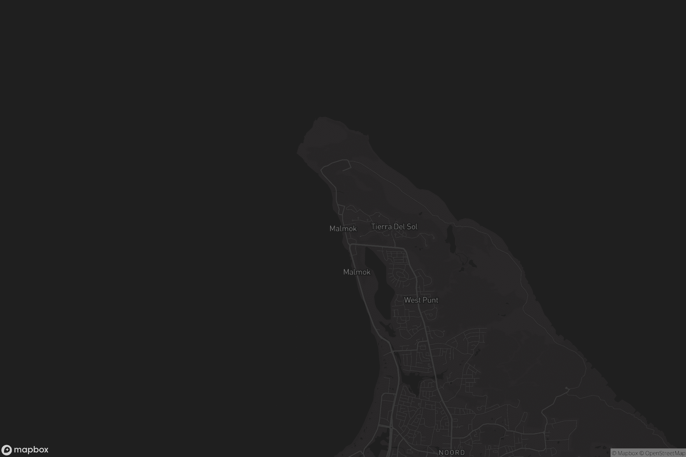 Kaart van Malmok Beach