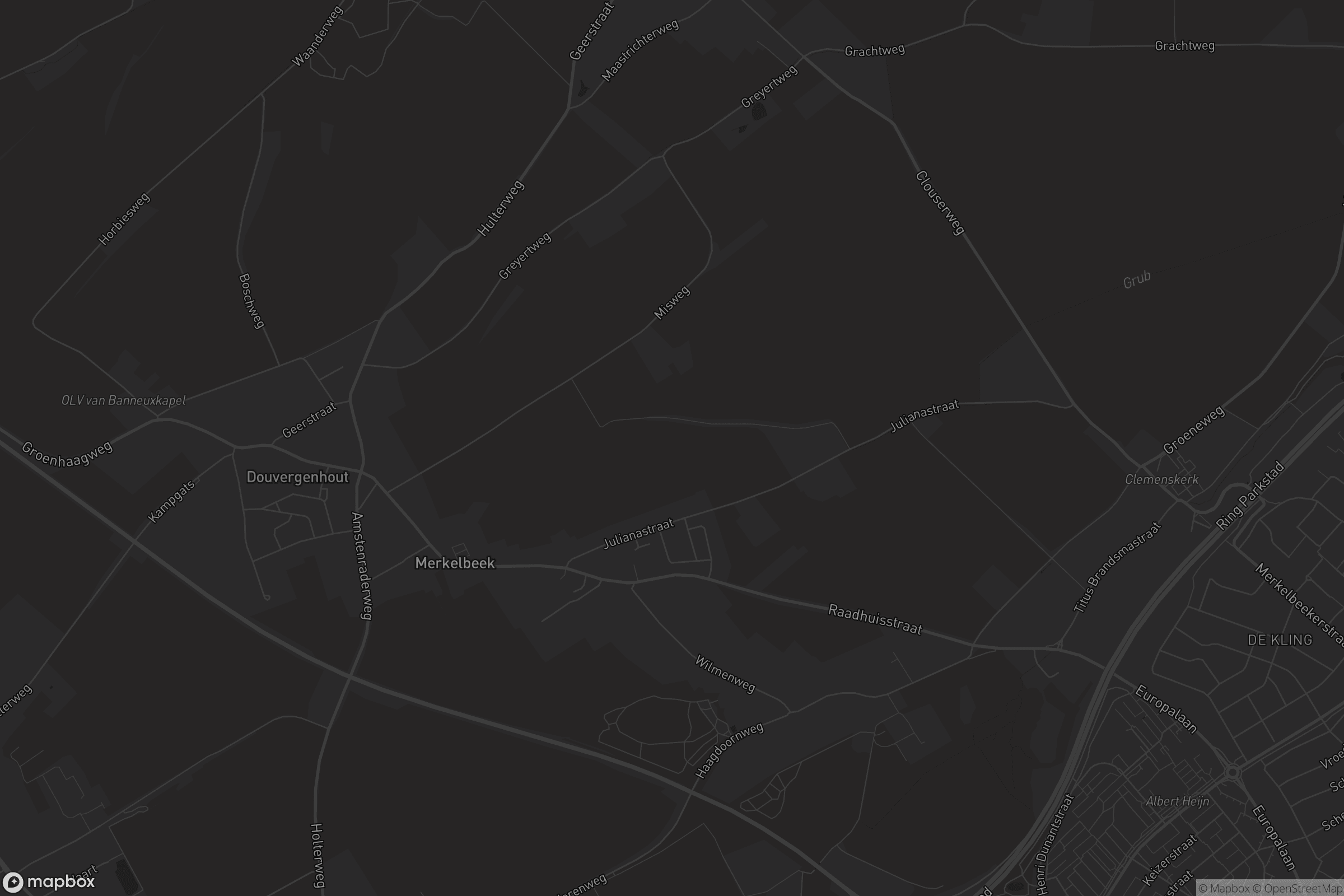 Kaart van Merkelbeek