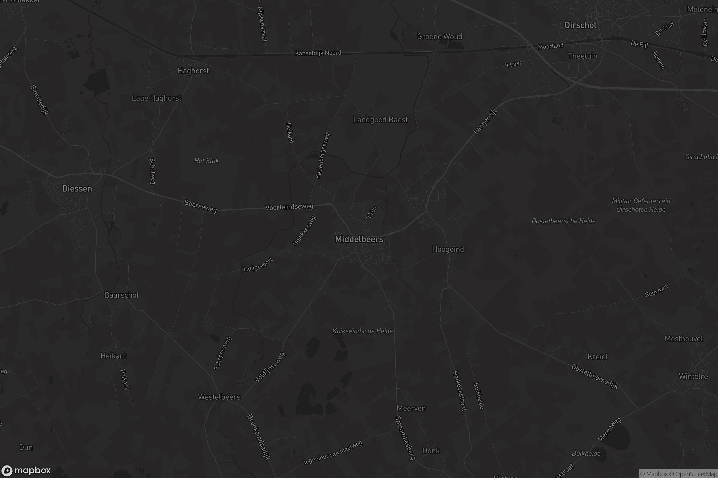 Kaart van Middelbeers