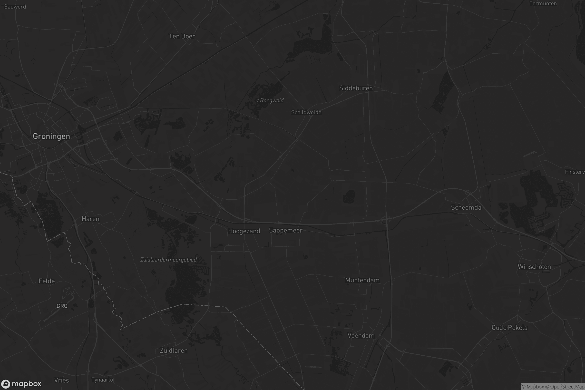 Kaart van Midden-Groningen