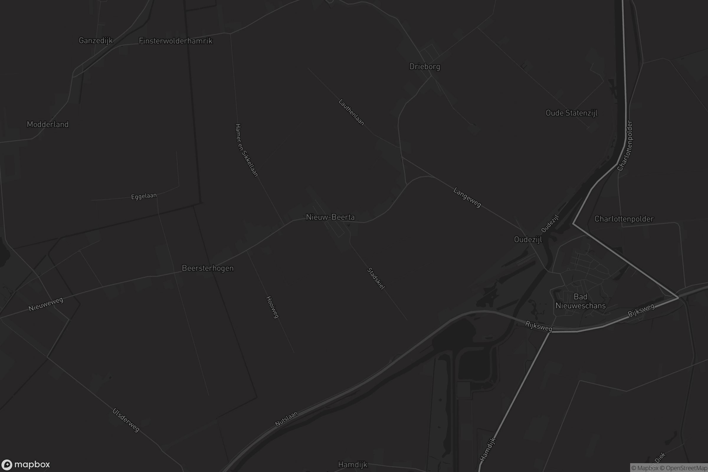 Kaart van Nieuw Beerta