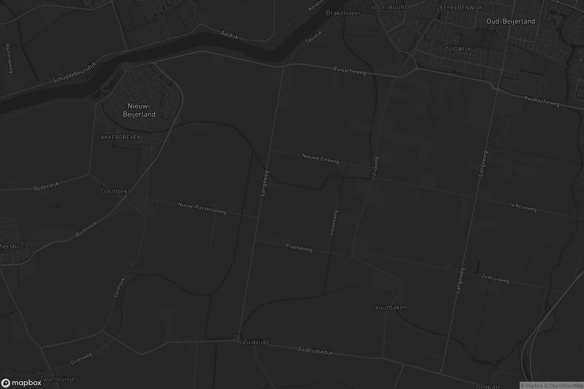 Kaart van Nieuw-Beijerland