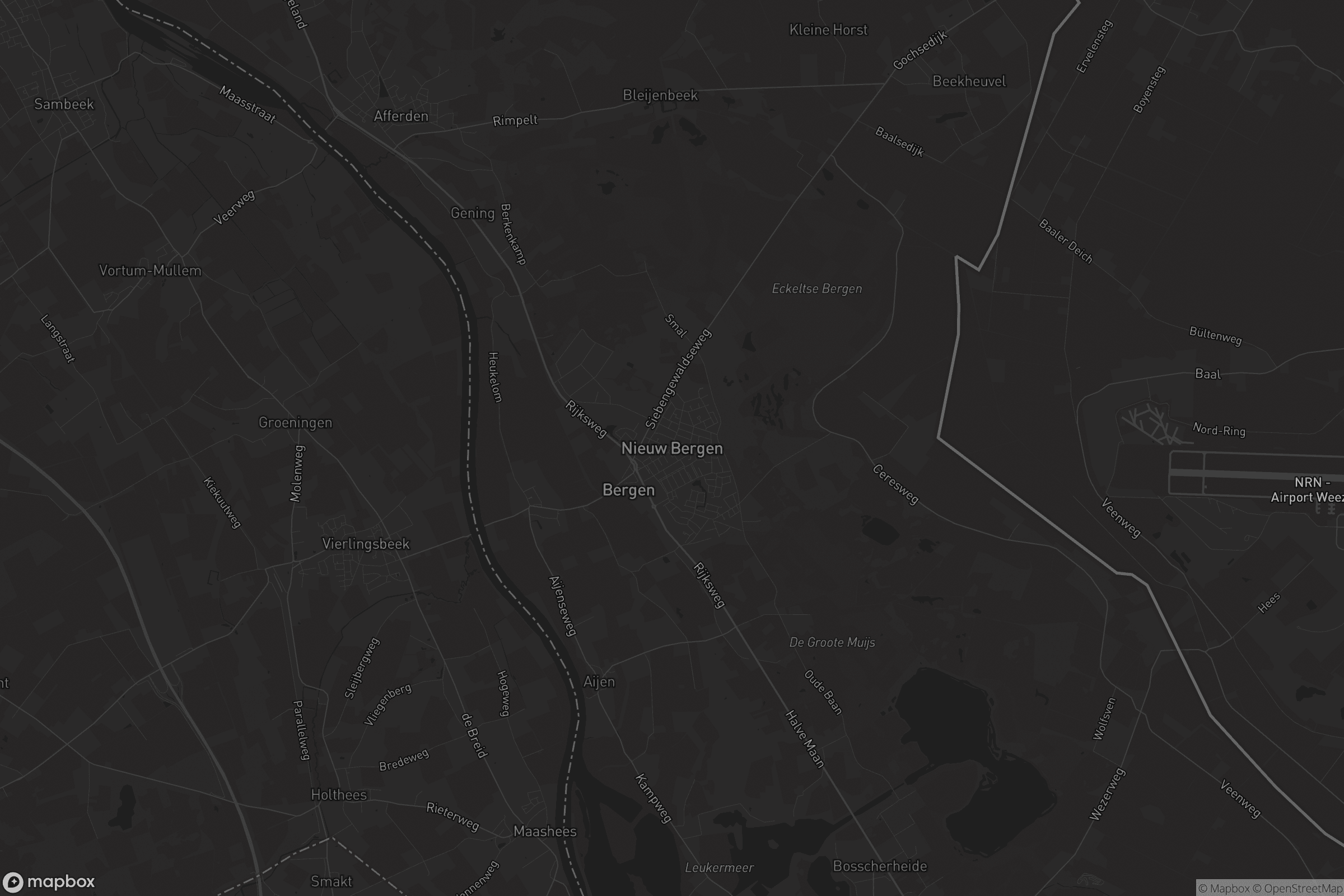 Kaart van Nieuw Bergen