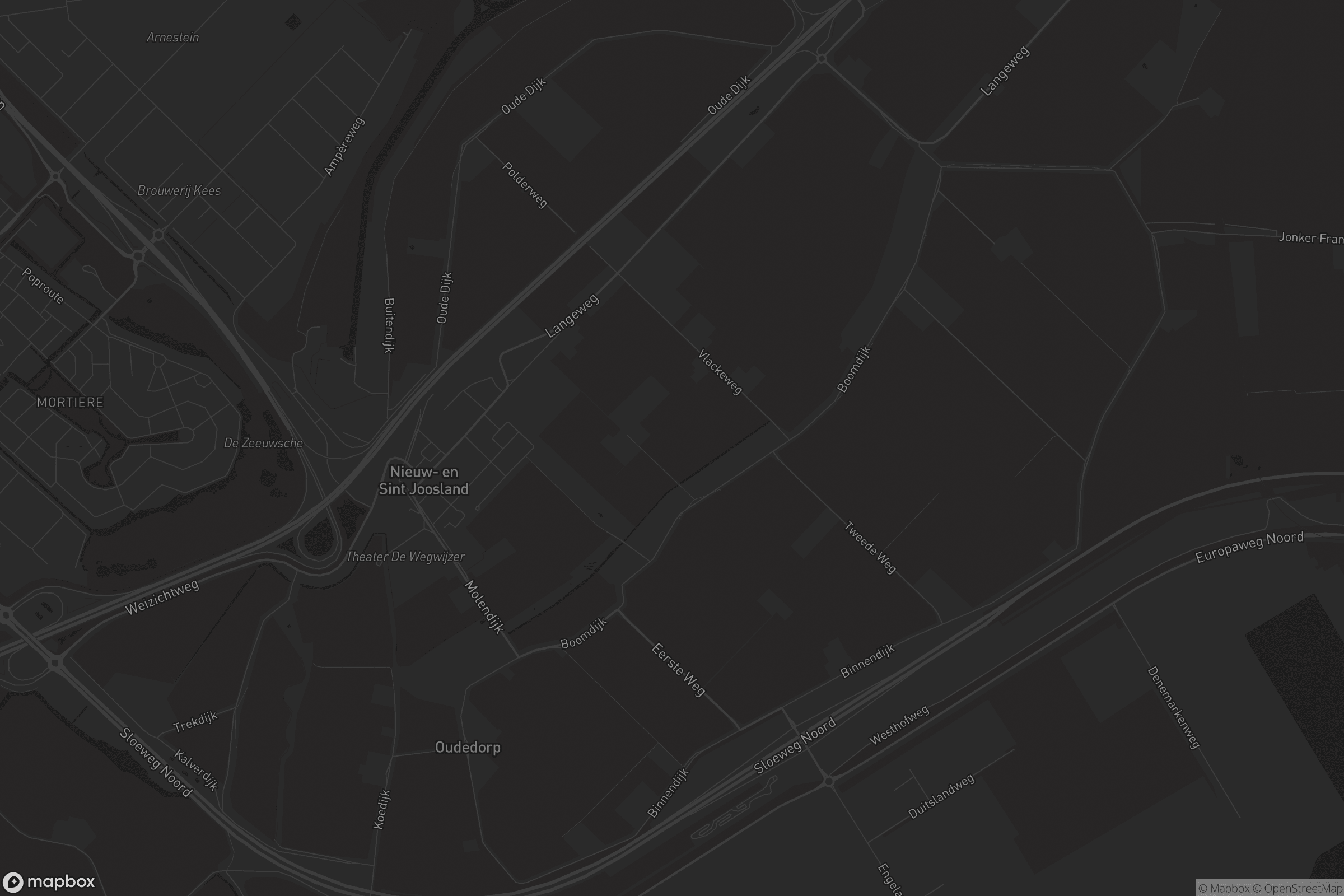 Kaart van Nieuw- en Sint Joosland