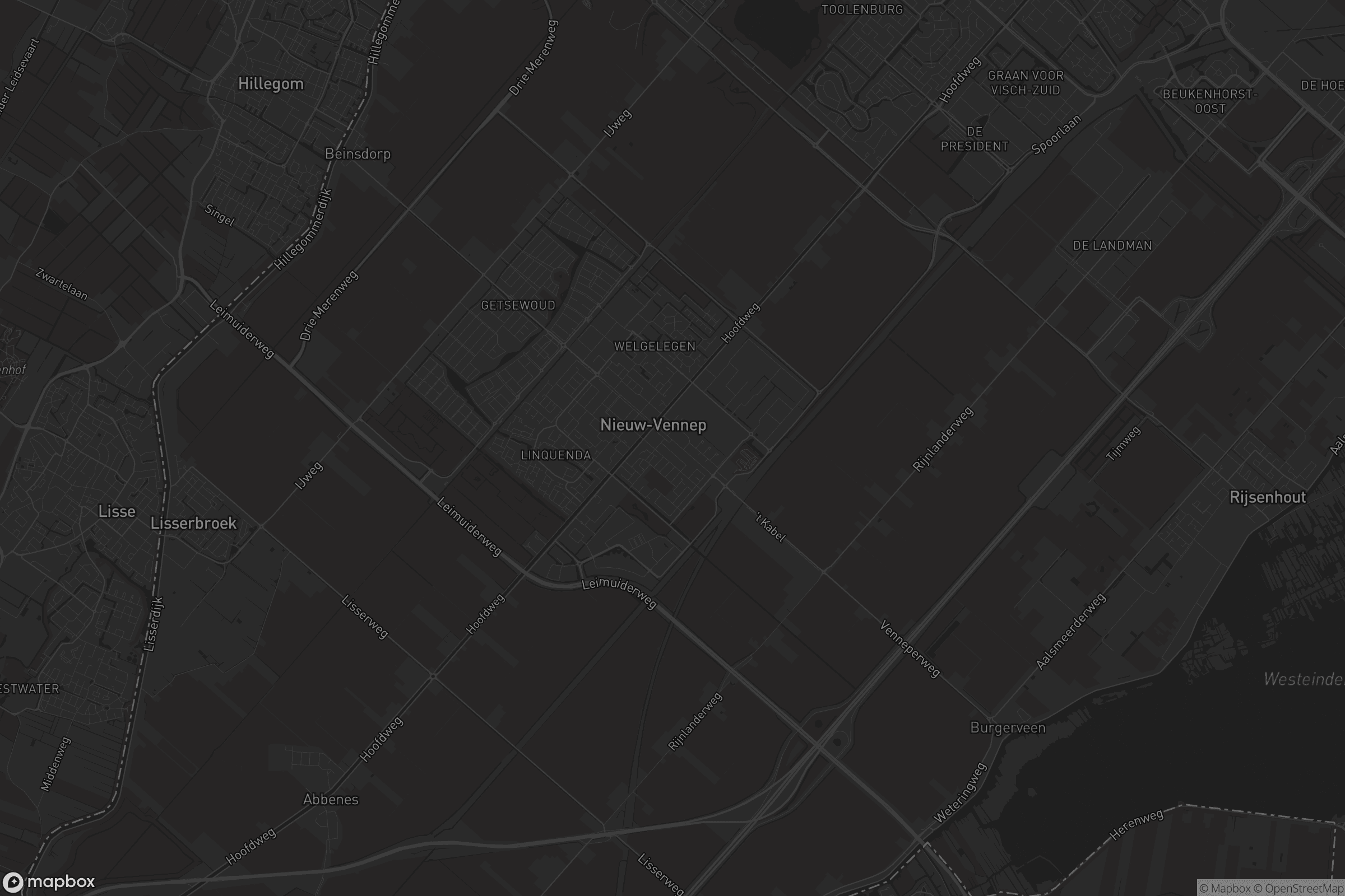 Kaart van Nieuw-Vennep