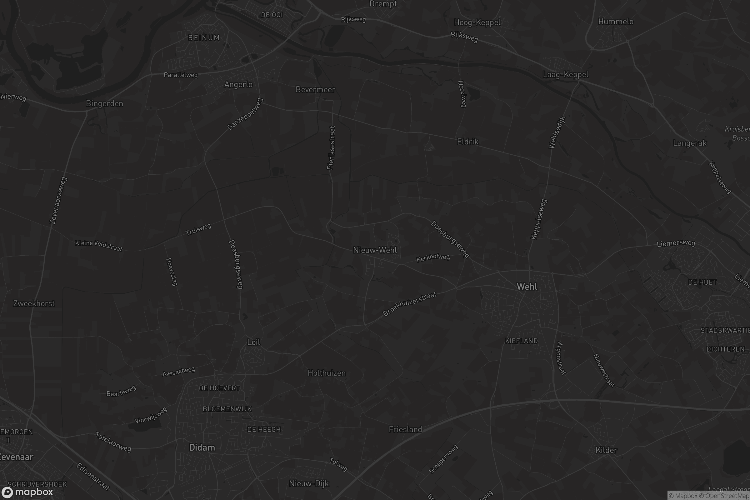 Kaart van Nieuw-Wehl