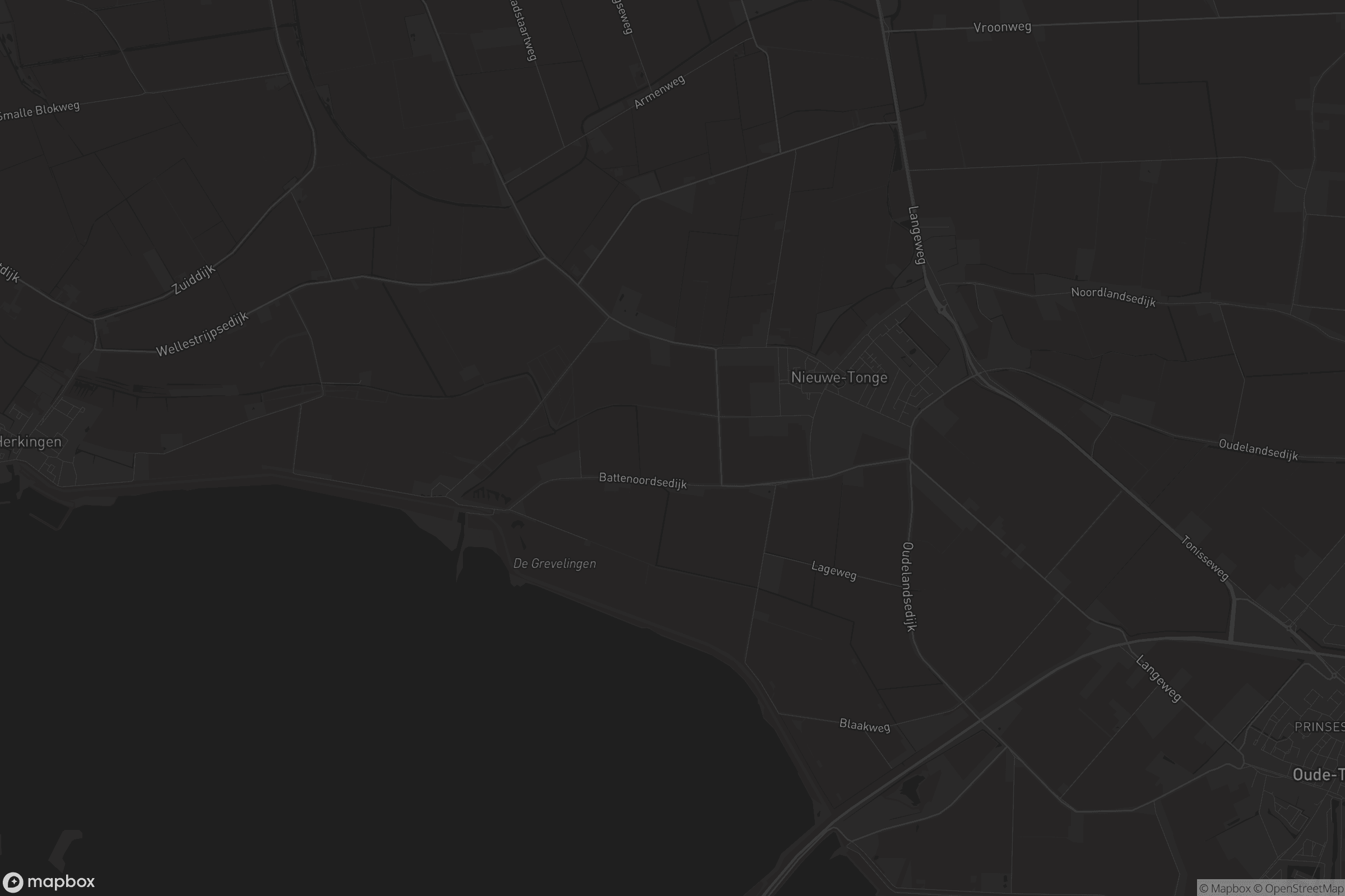 Kaart van Nieuwe-Tonge