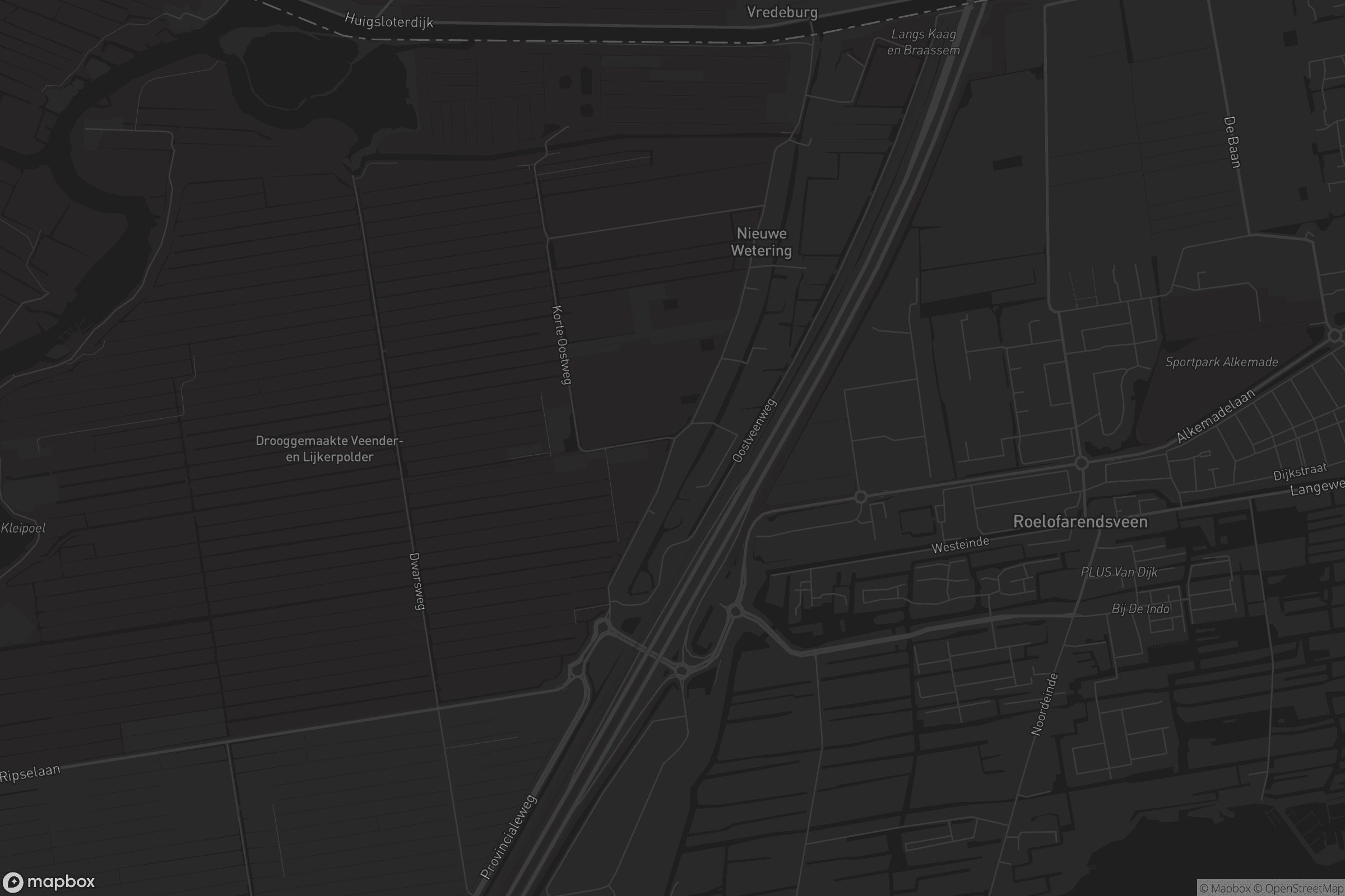 Kaart van Nieuwe Wetering