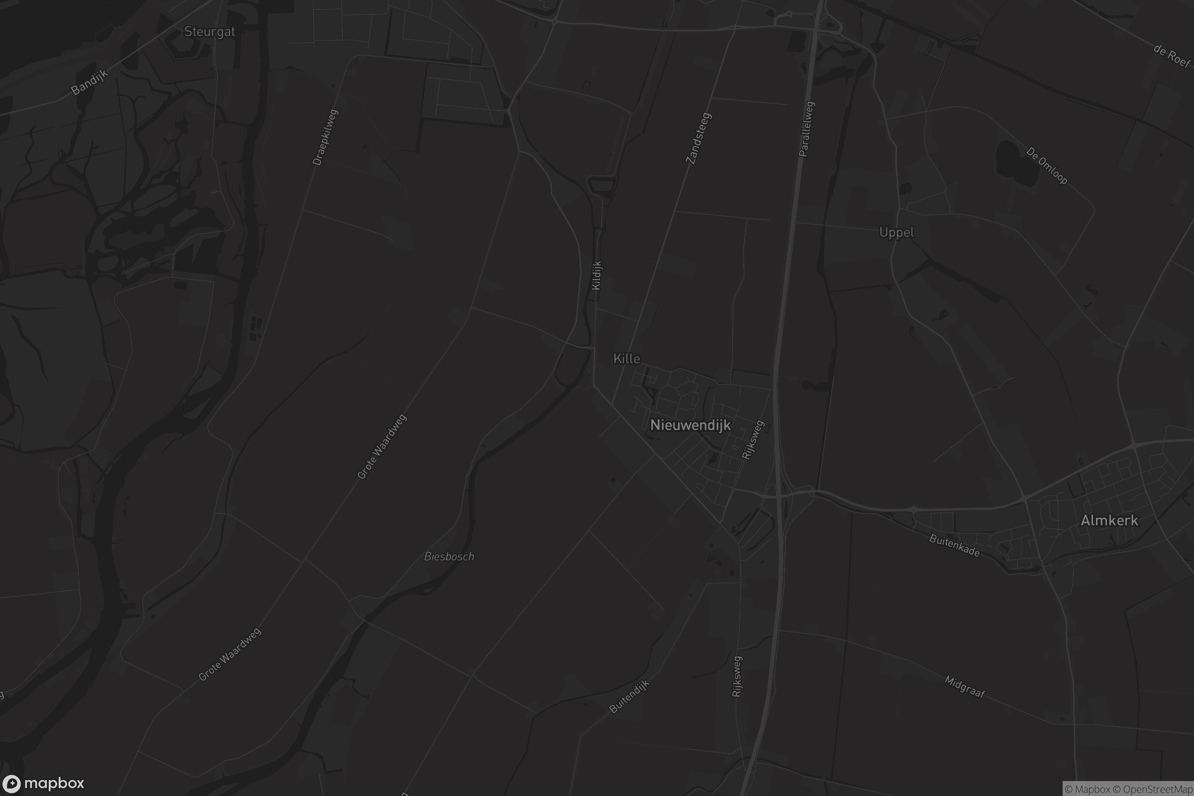 Kaart van Nieuwendijk