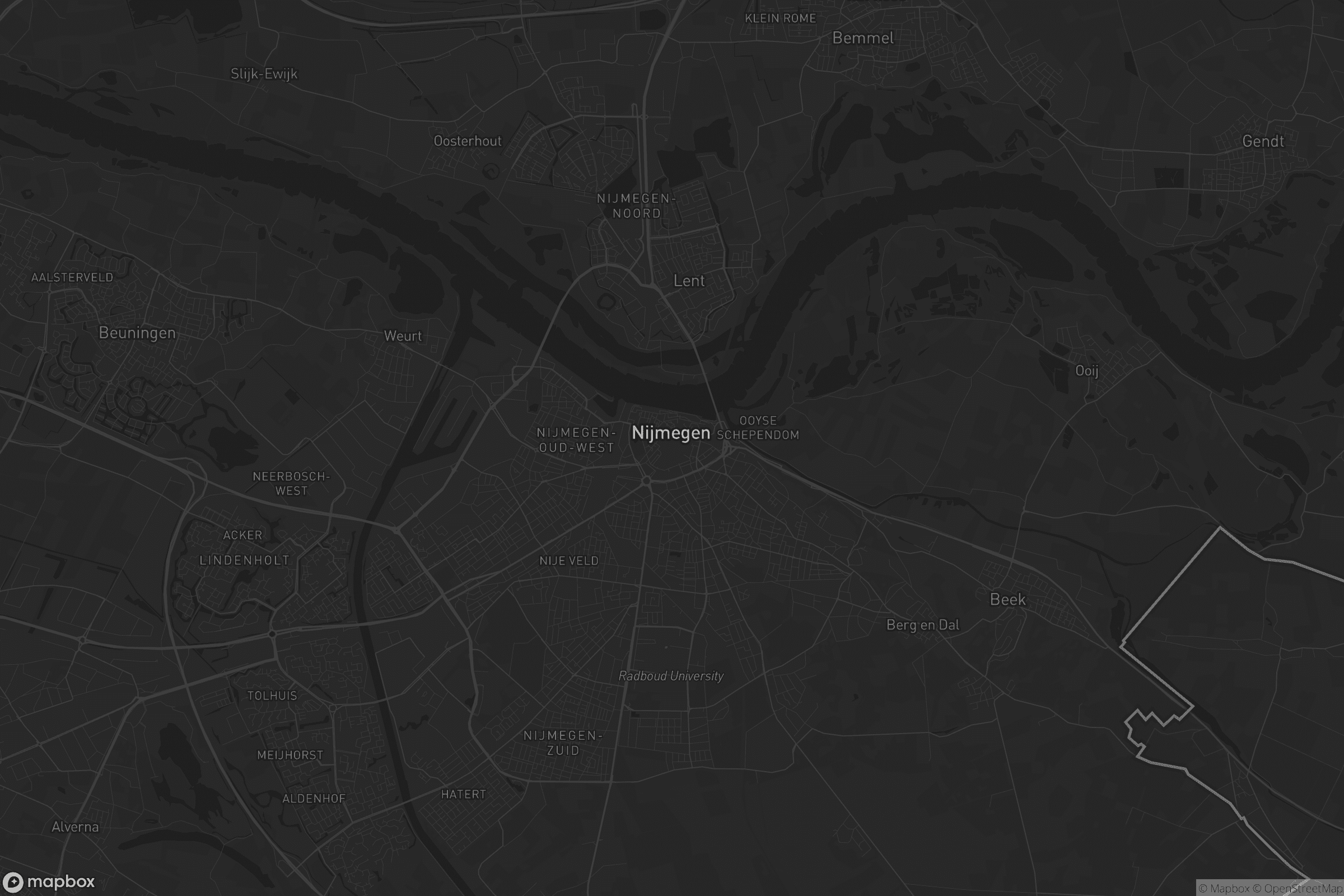 Kaart van Nijmegen-Centrum