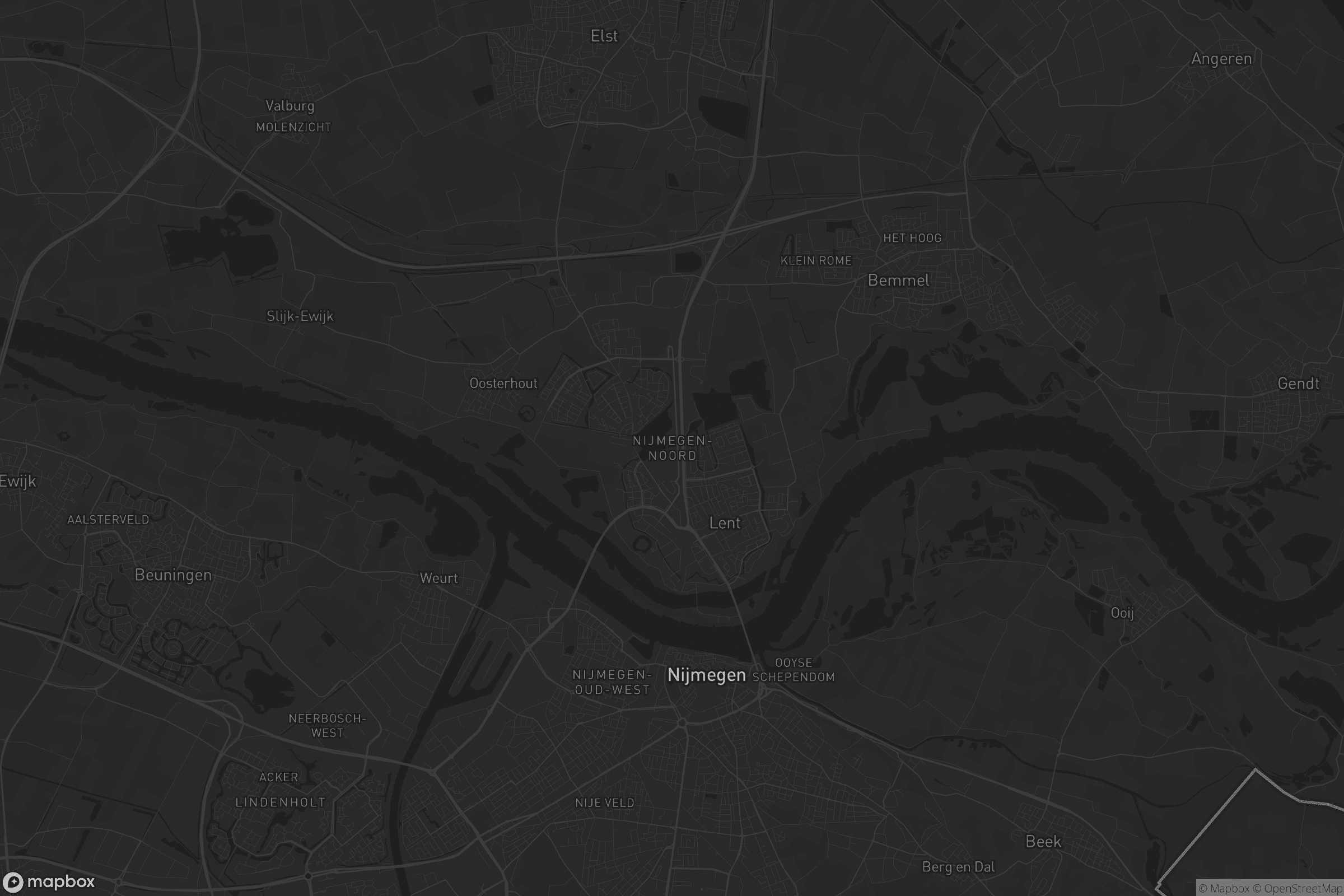 Kaart van Nijmegen-Noord