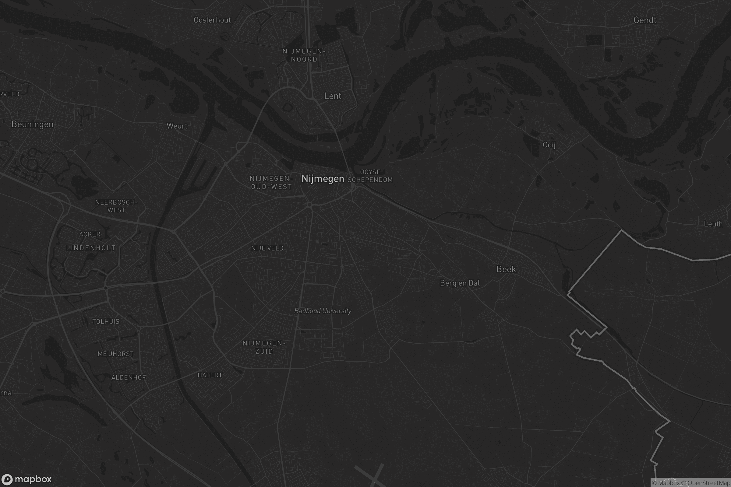 Kaart van Nijmegen-Oost