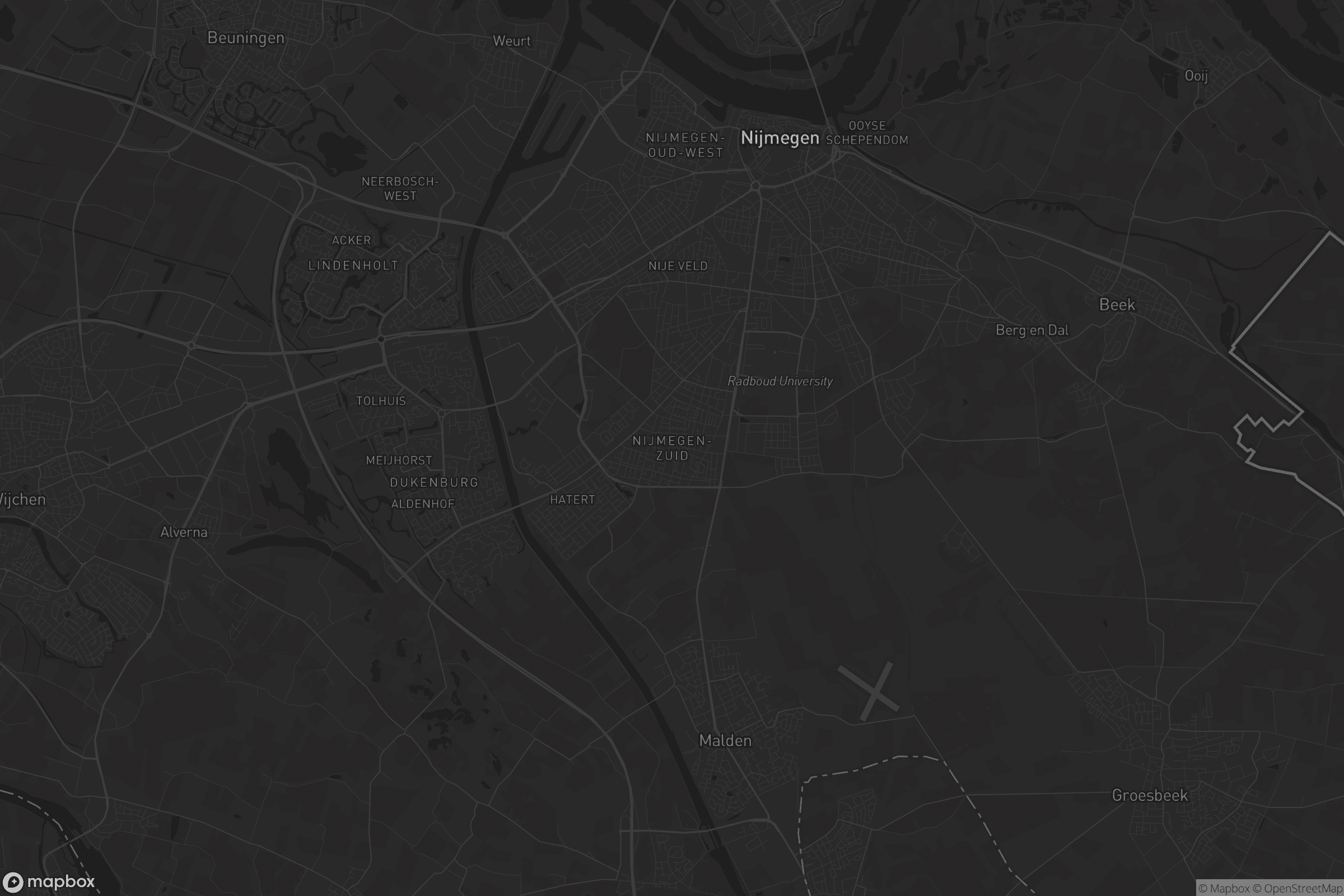 Kaart van Nijmegen-Zuid