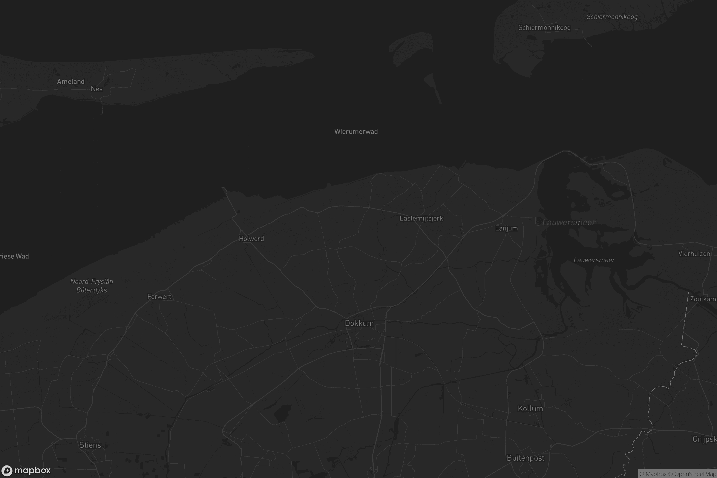 Kaart van Noardeast-Fryslân