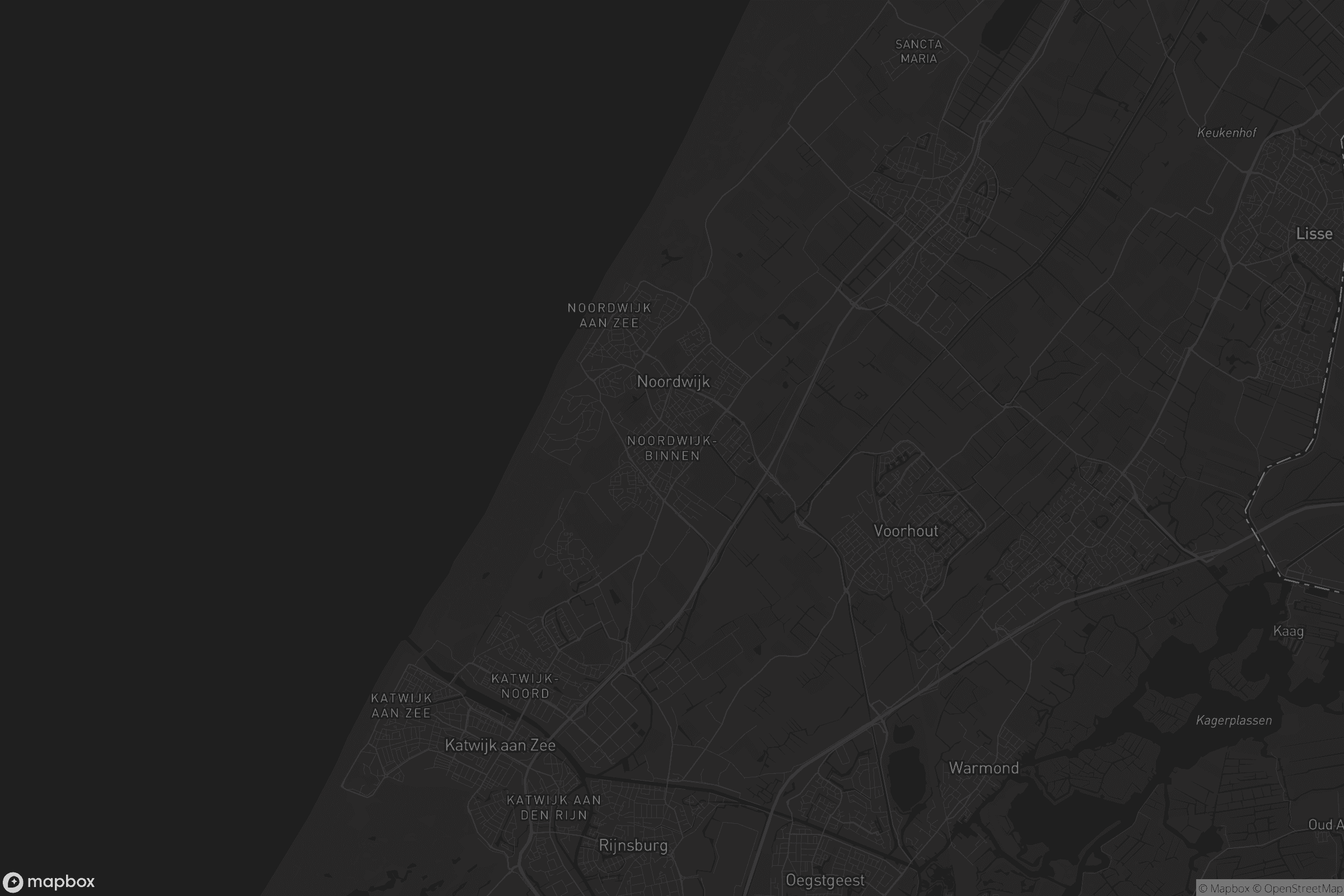 Kaart van Noordwijk-Binnen