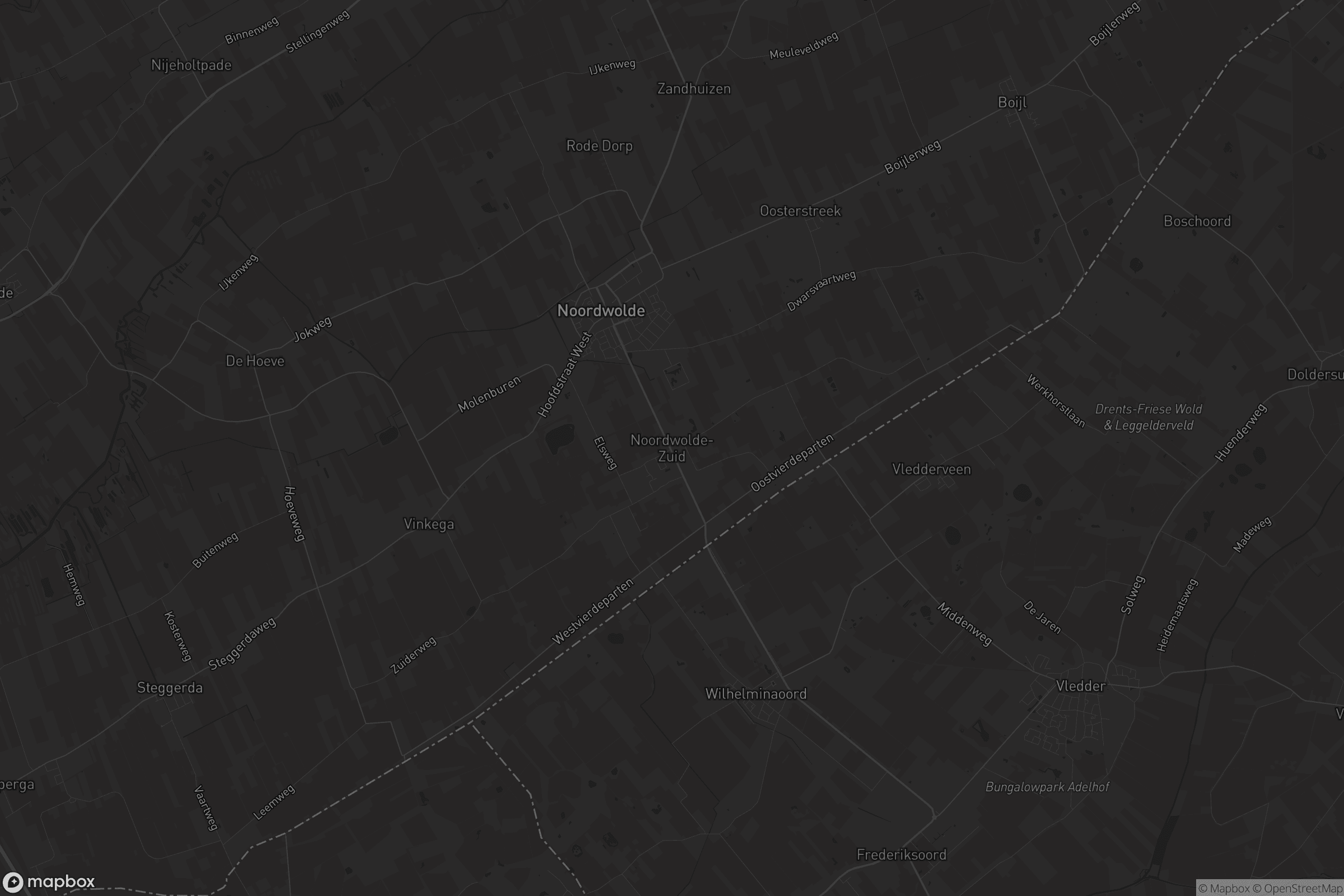 Kaart van Noordwolde-Zuid