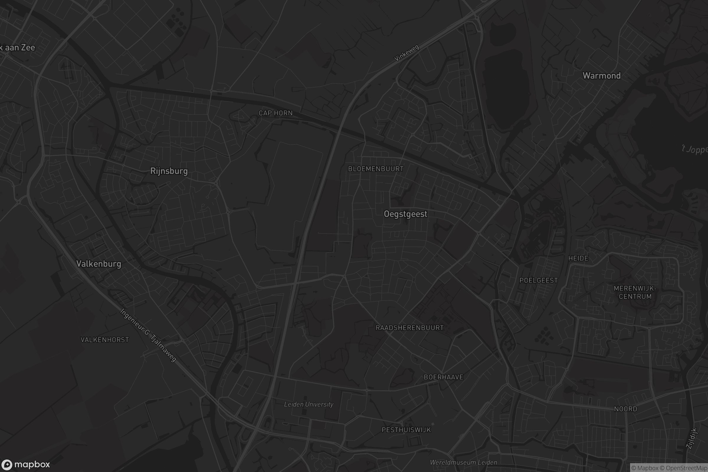 Kaart van Oegstgeest