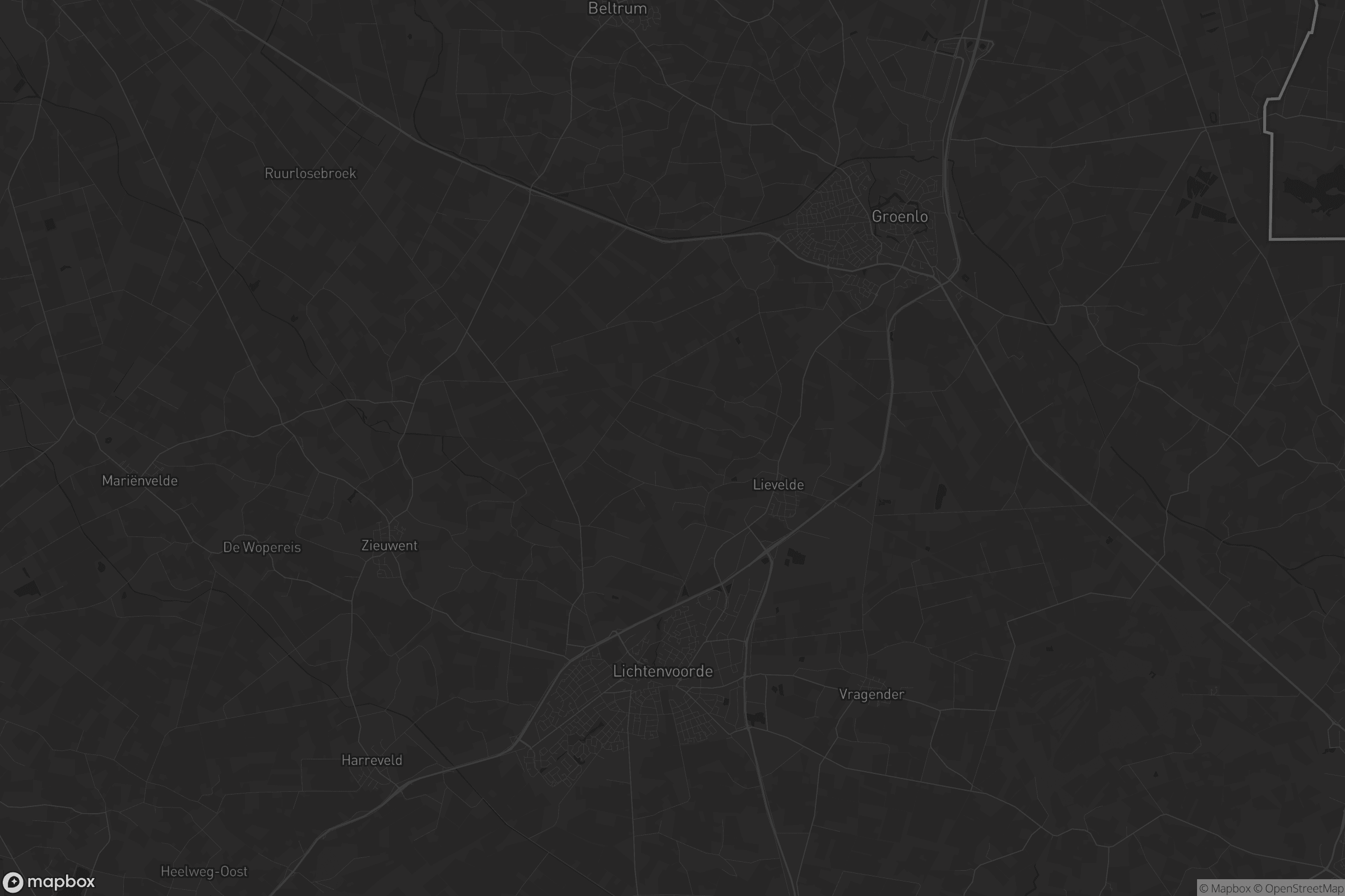 Kaart van Oost Gelre