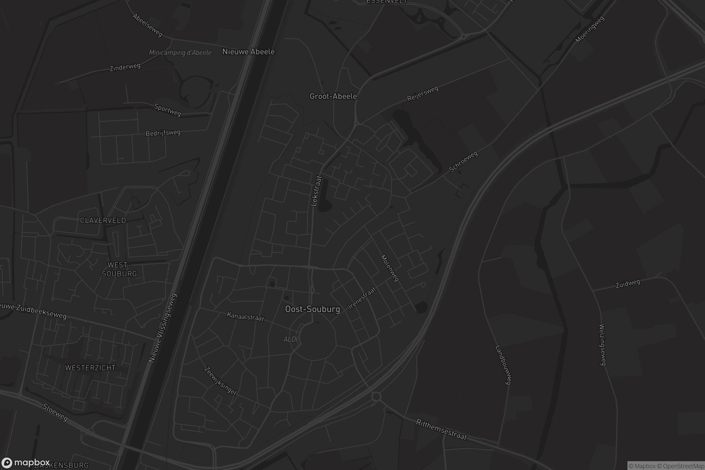 Kaart van Oost-Souburg