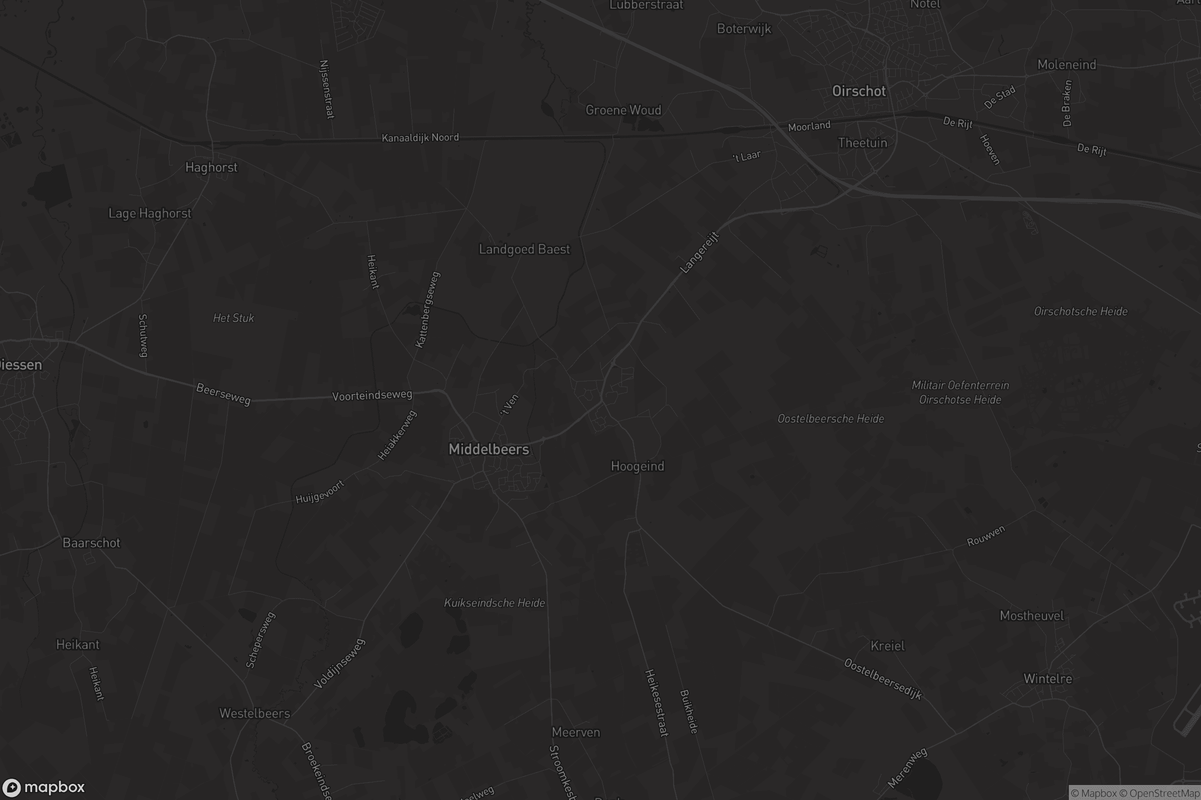 Kaart van Oostelbeers