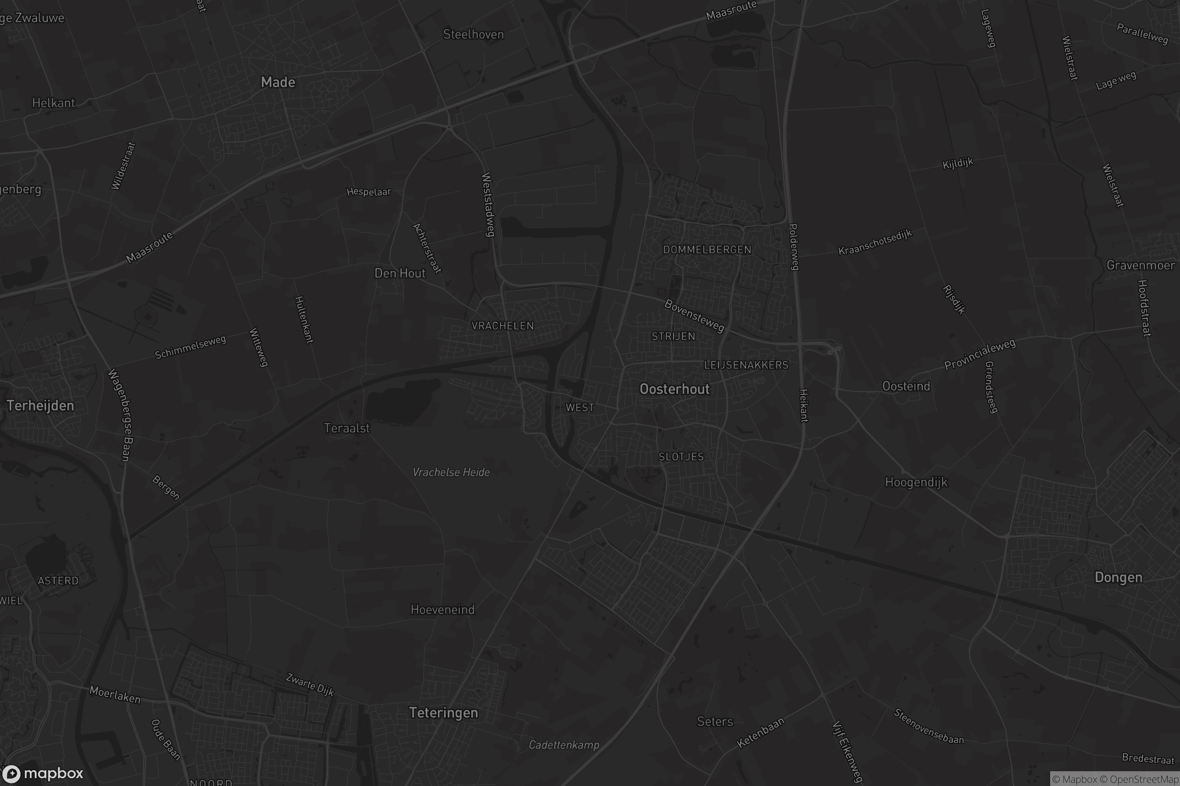 Kaart van Oosterhout