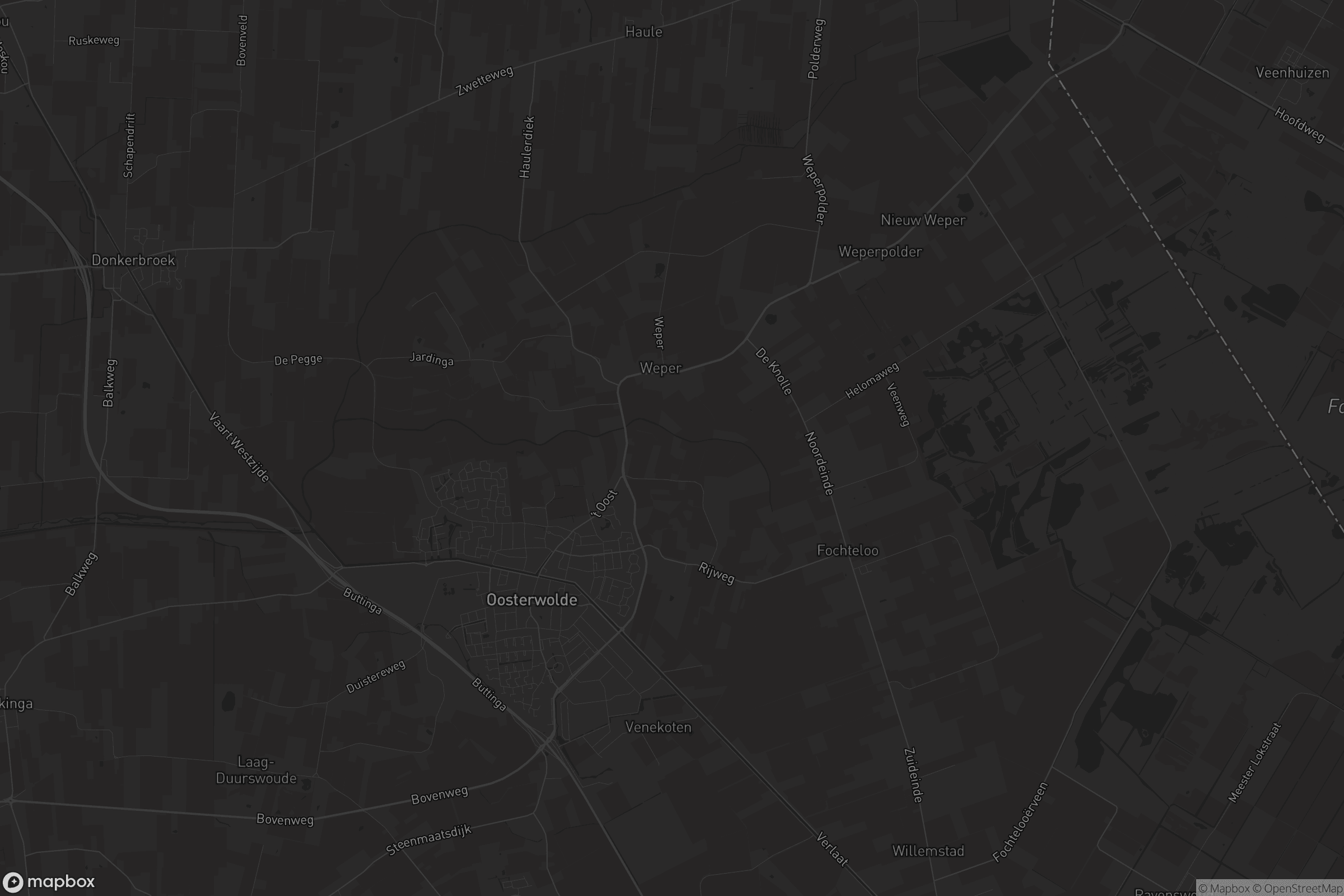 Kaart van Oosterwolde