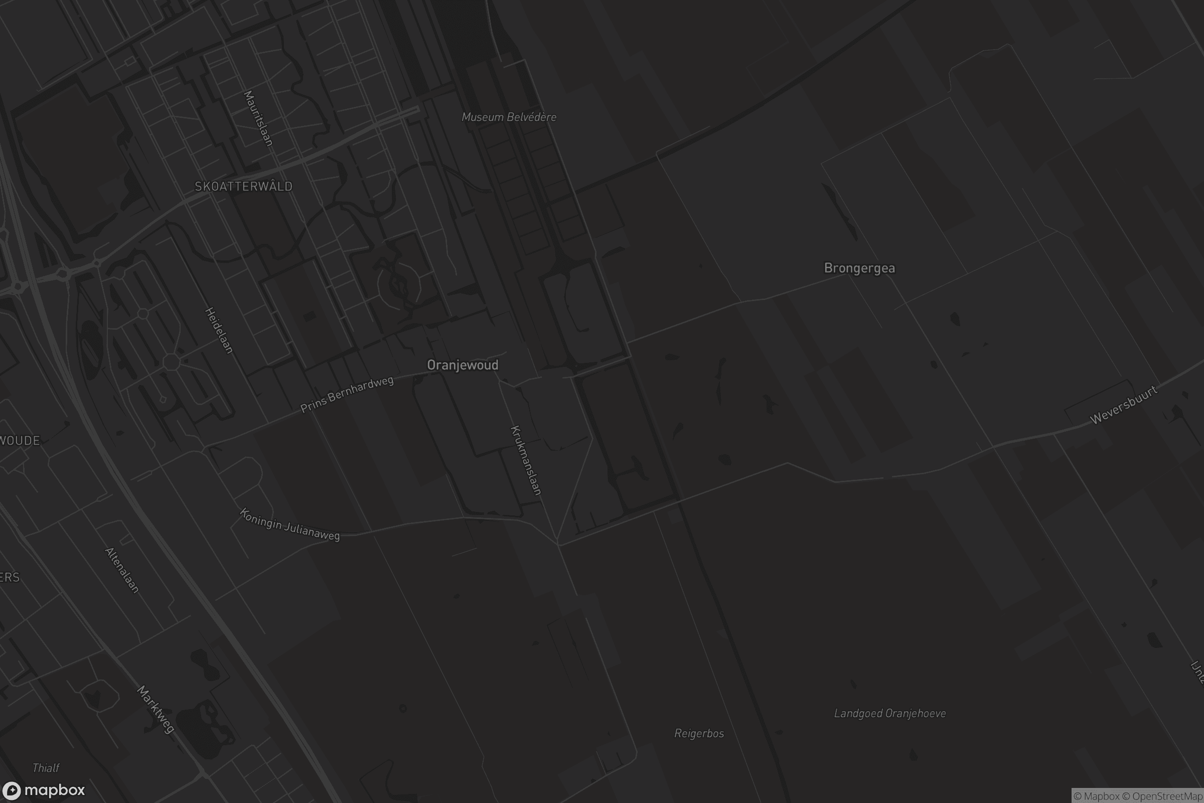 Kaart van Oranjewoud