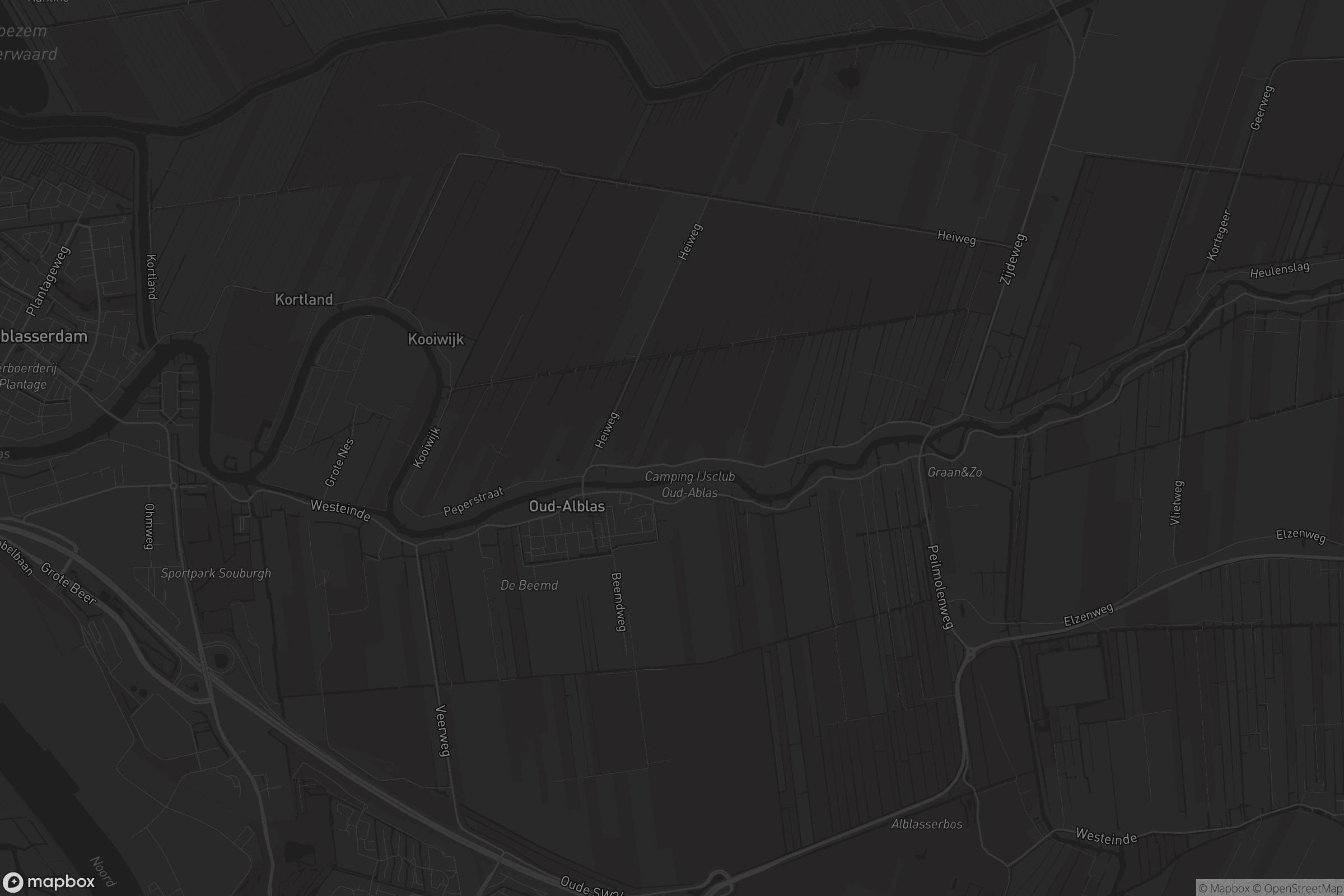 Kaart van Oud-Alblas