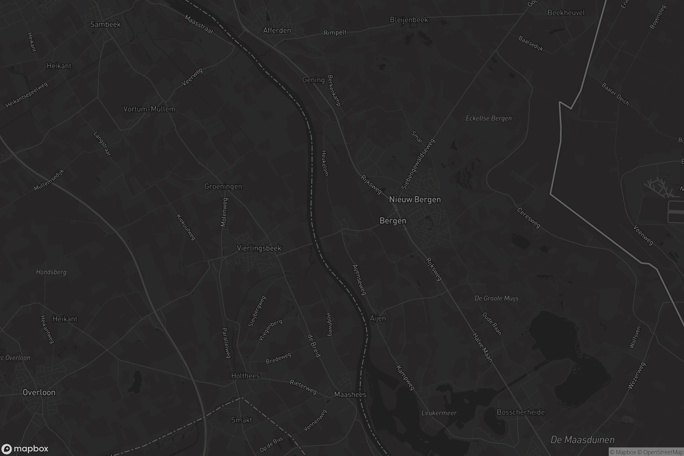 Kaart van Oud Bergen