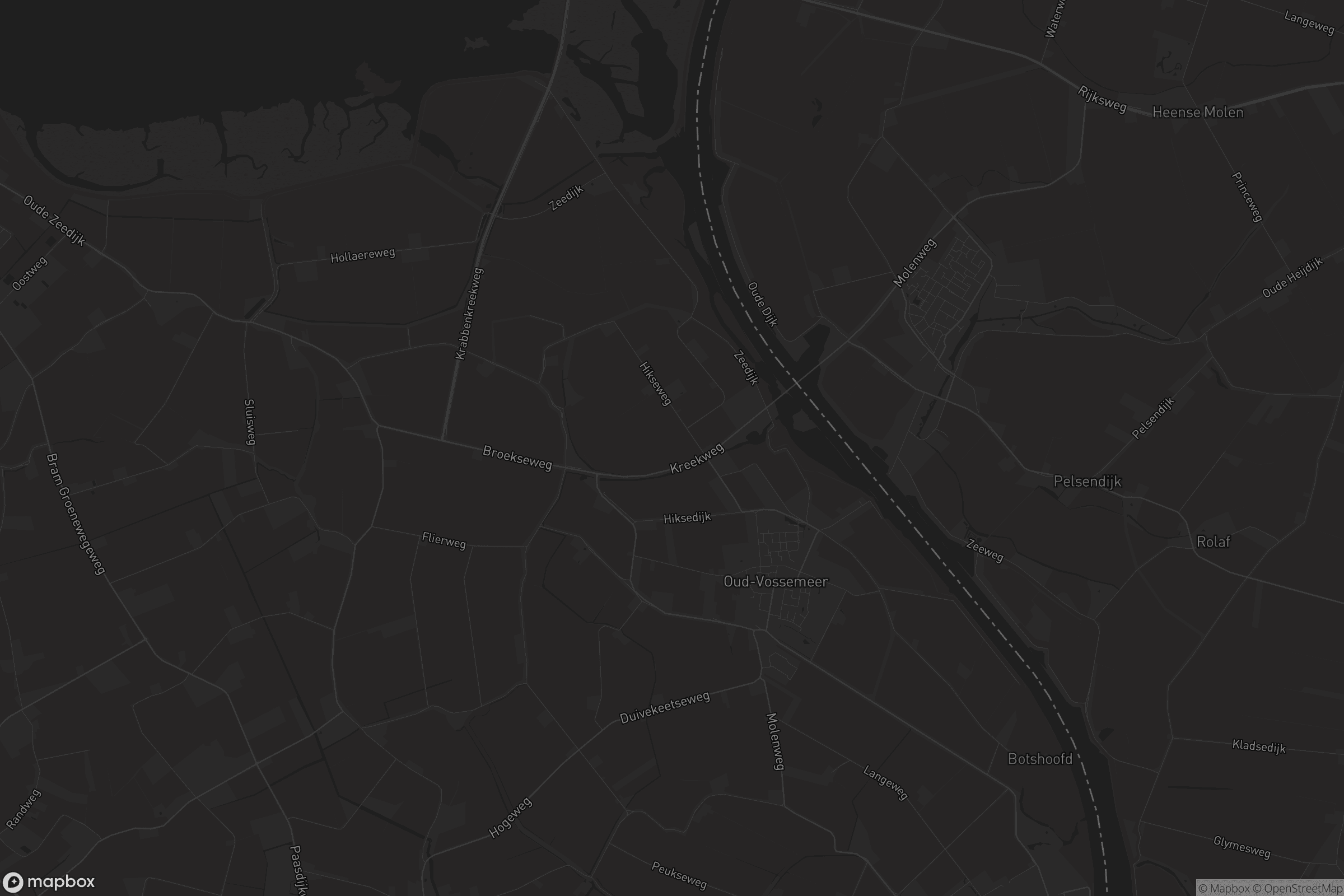 Kaart van Oud-Vossemeer