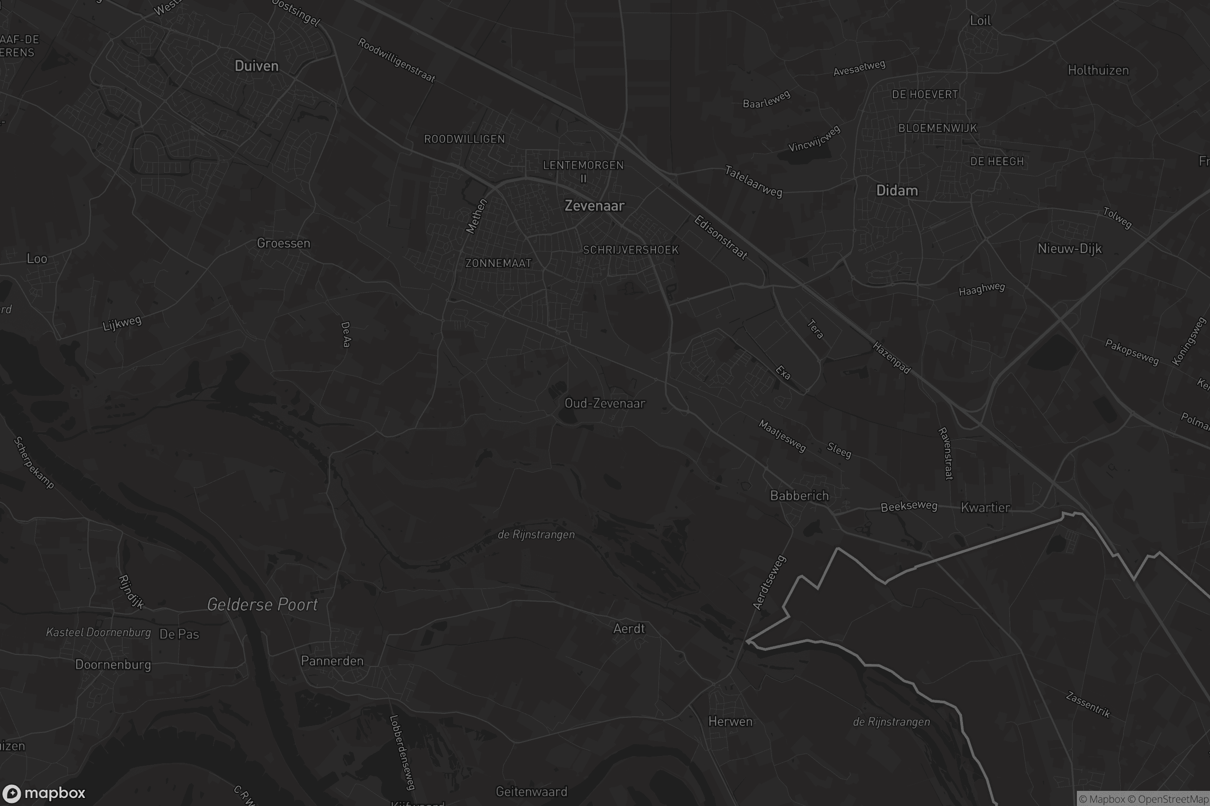 Kaart van Oud-Zevenaar